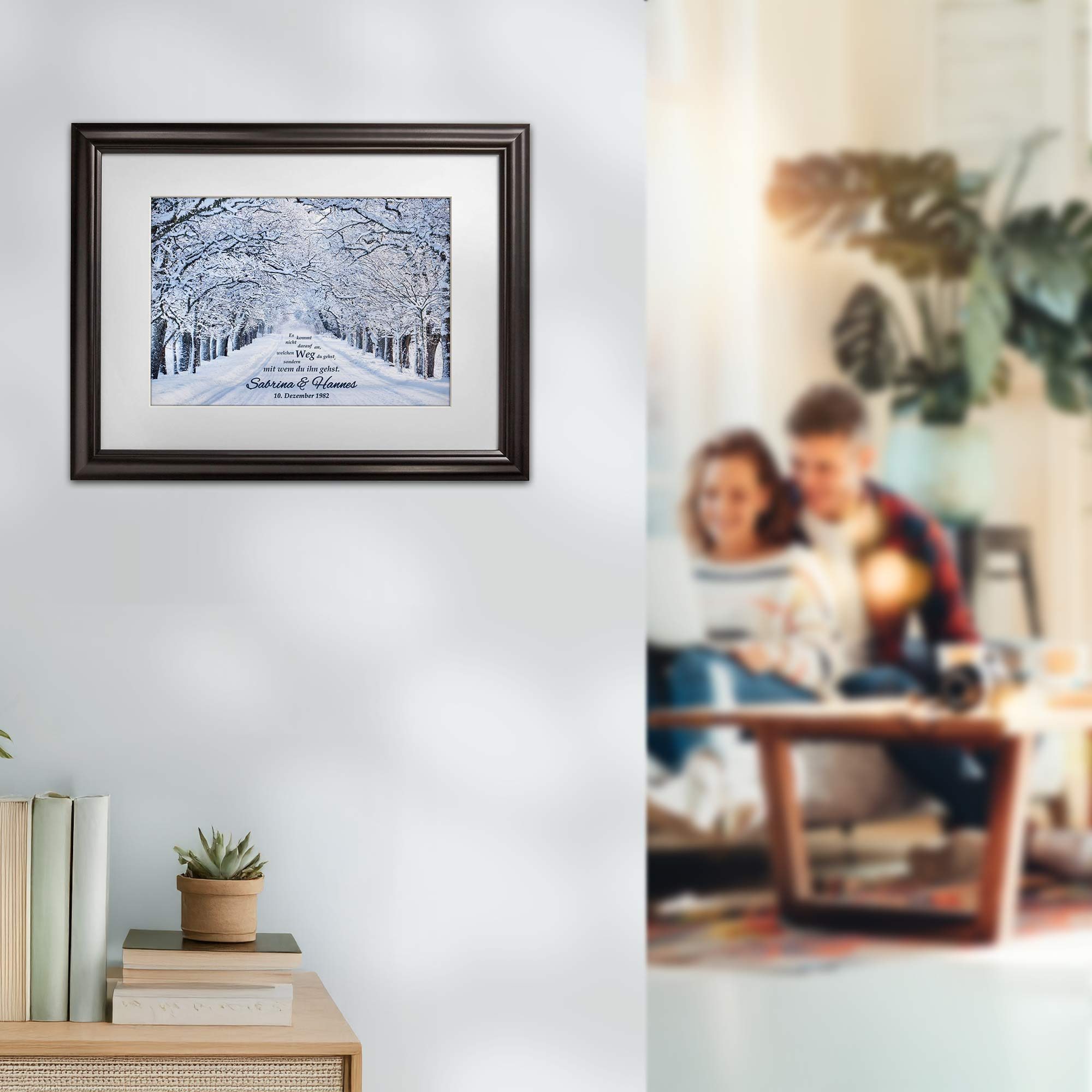 Gemeinsamer Weg Winterbild - personalisiert Gemeinsamer Weg Winterbild - personalisiert