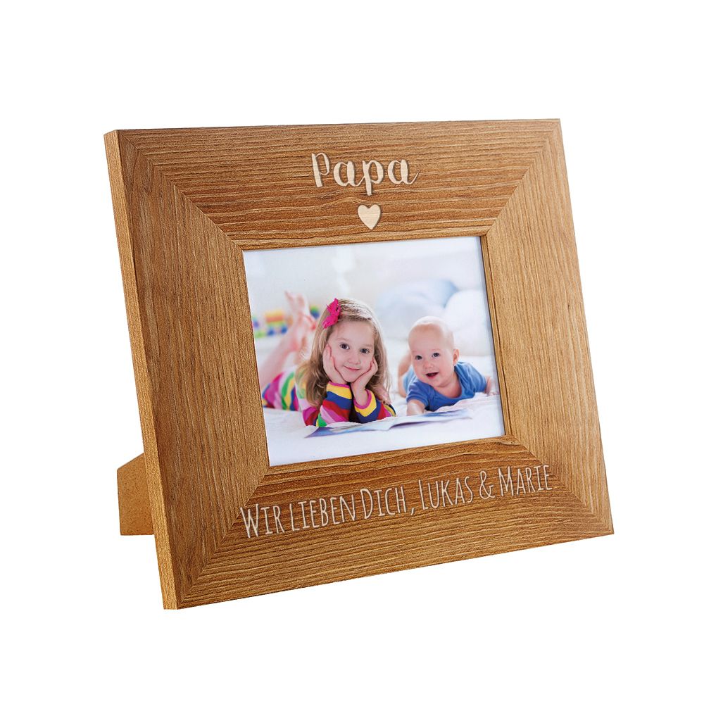 Personalisierter Bilderrahmen - Papa mit Herz 3023 - 4
