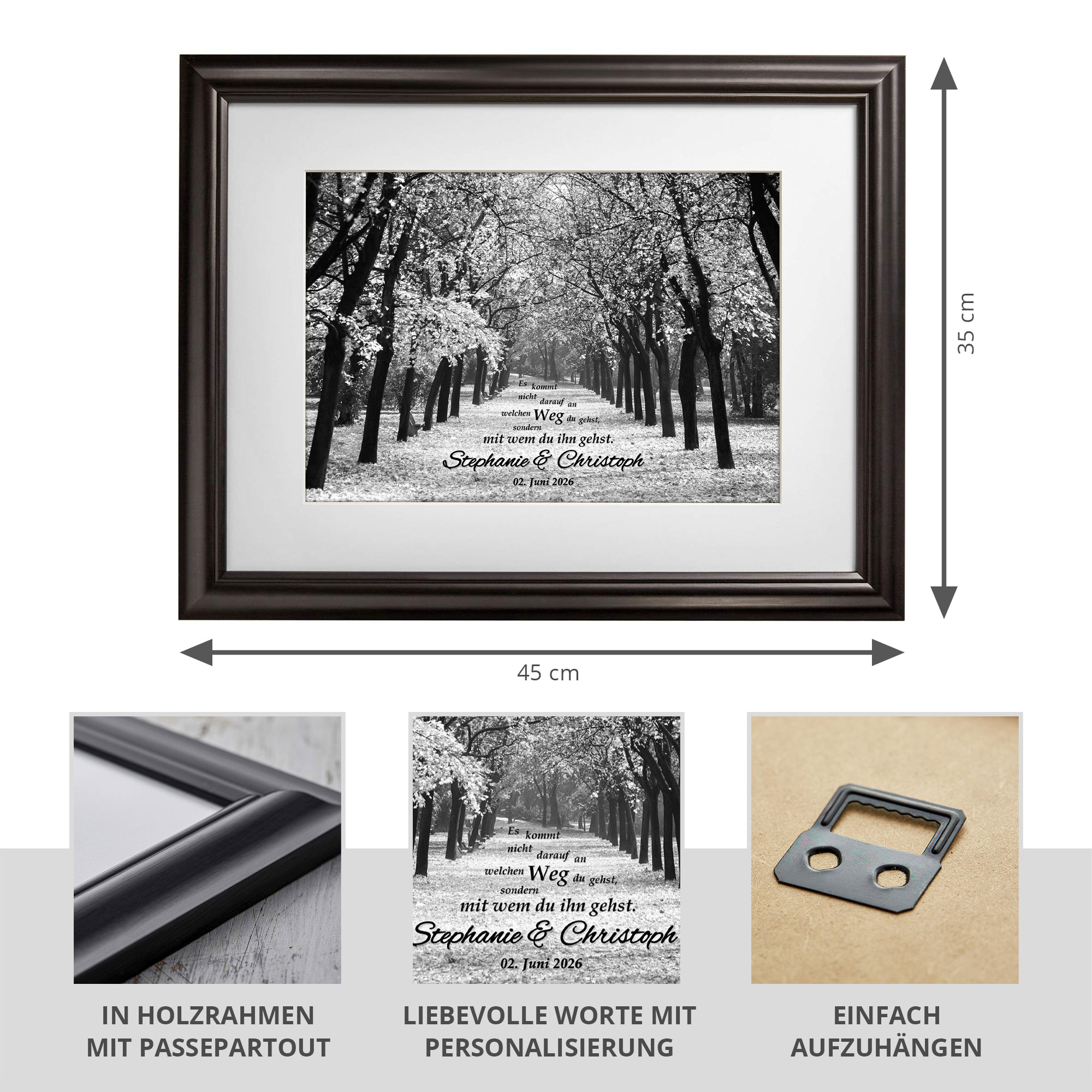 Gemeinsamer Weg - personalisiertes Bild