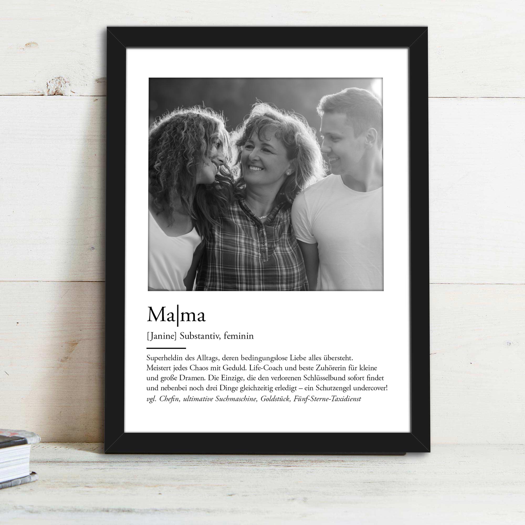Definition Mama - personalisiertes Bild mit Foto Definition Mama - personalisiertes Bild mit Foto