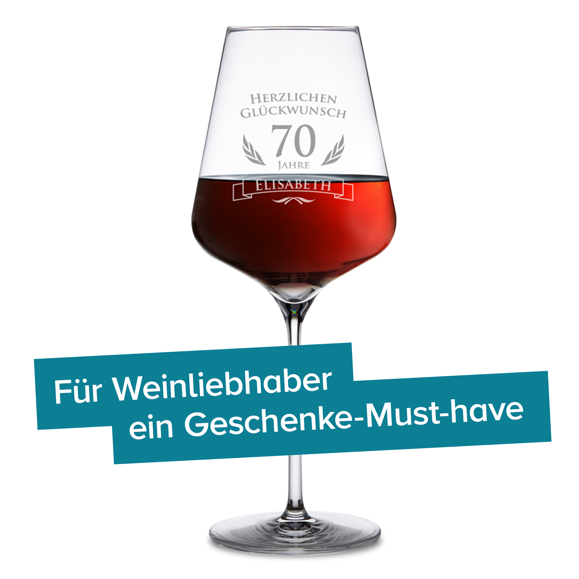 Weinglas zum 70. Geburtstag 2204 - 6