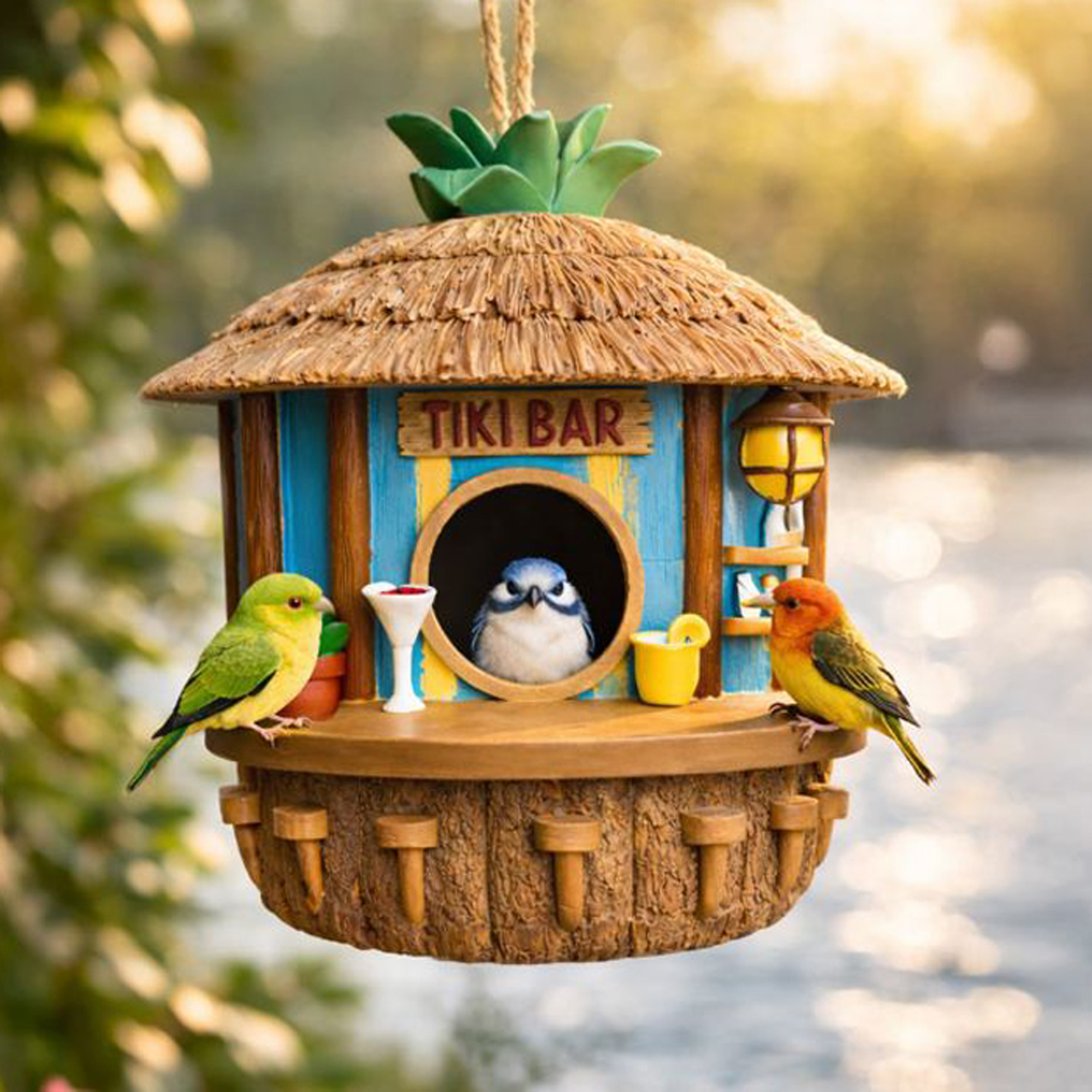 Tikibar Vogelhaus - Nistkasten & Futterhaus für Vögel Tikibar Vogelhaus - Nistkasten & Futterhaus für Vögel