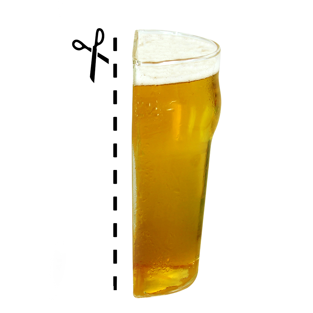 Halbes Bier - Half Pint Bierglas 2918