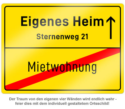 Personalisiertes Ortsschild - Eigenes Heim 2022 - 1