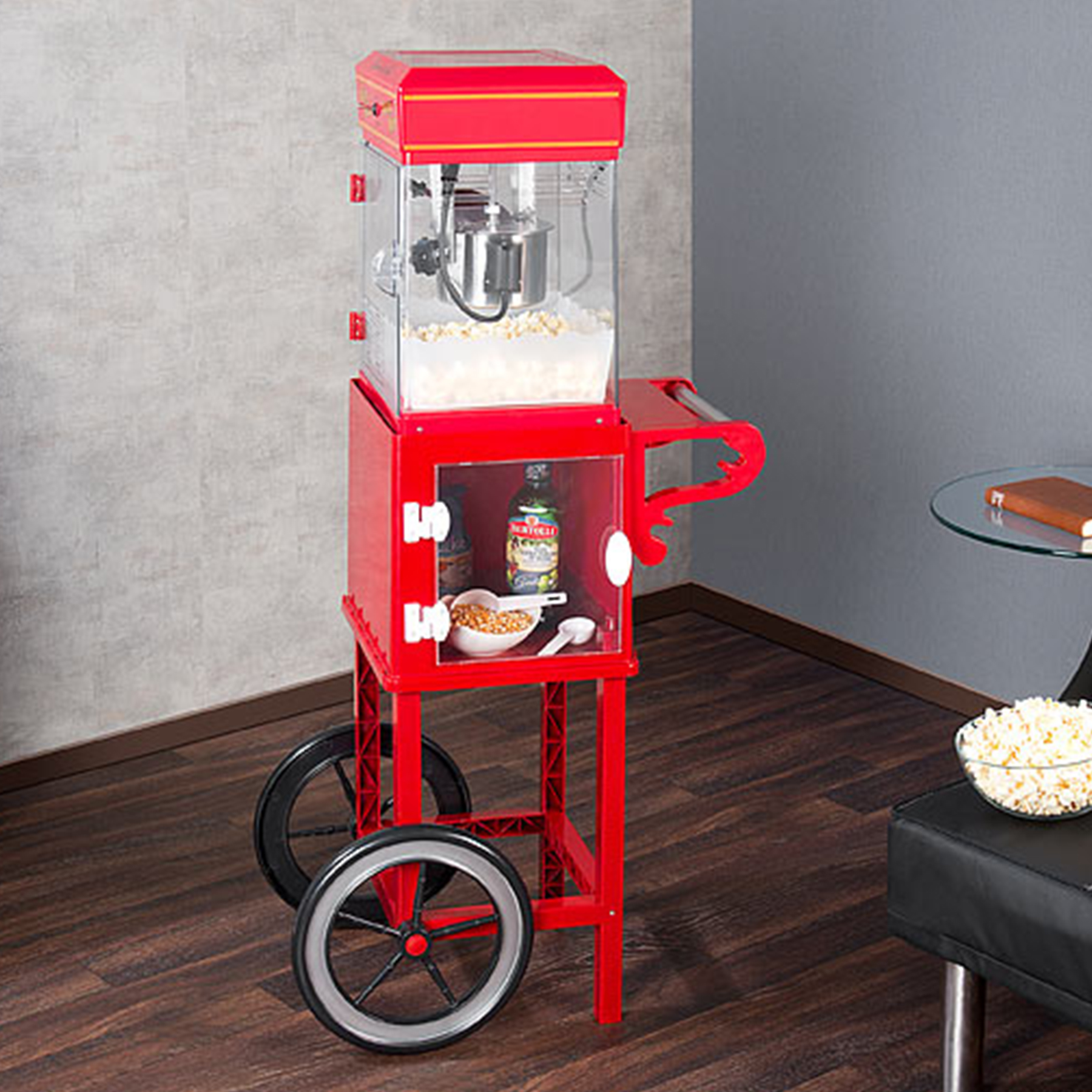 Popcornmaschine mit Wagen - Premium Edition 2197