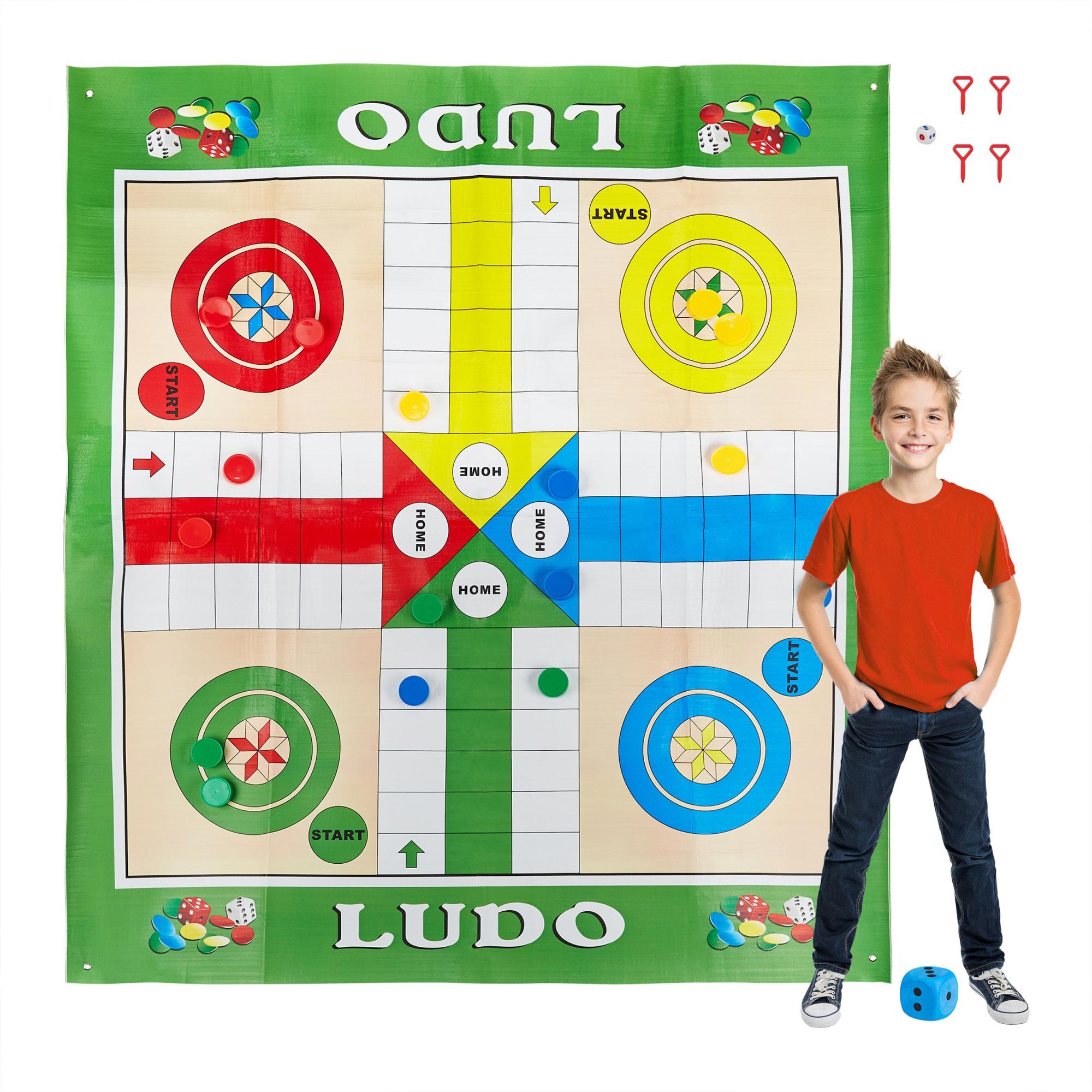 XXL Garten Ludo - Outdoor Gesellschaftsspiel