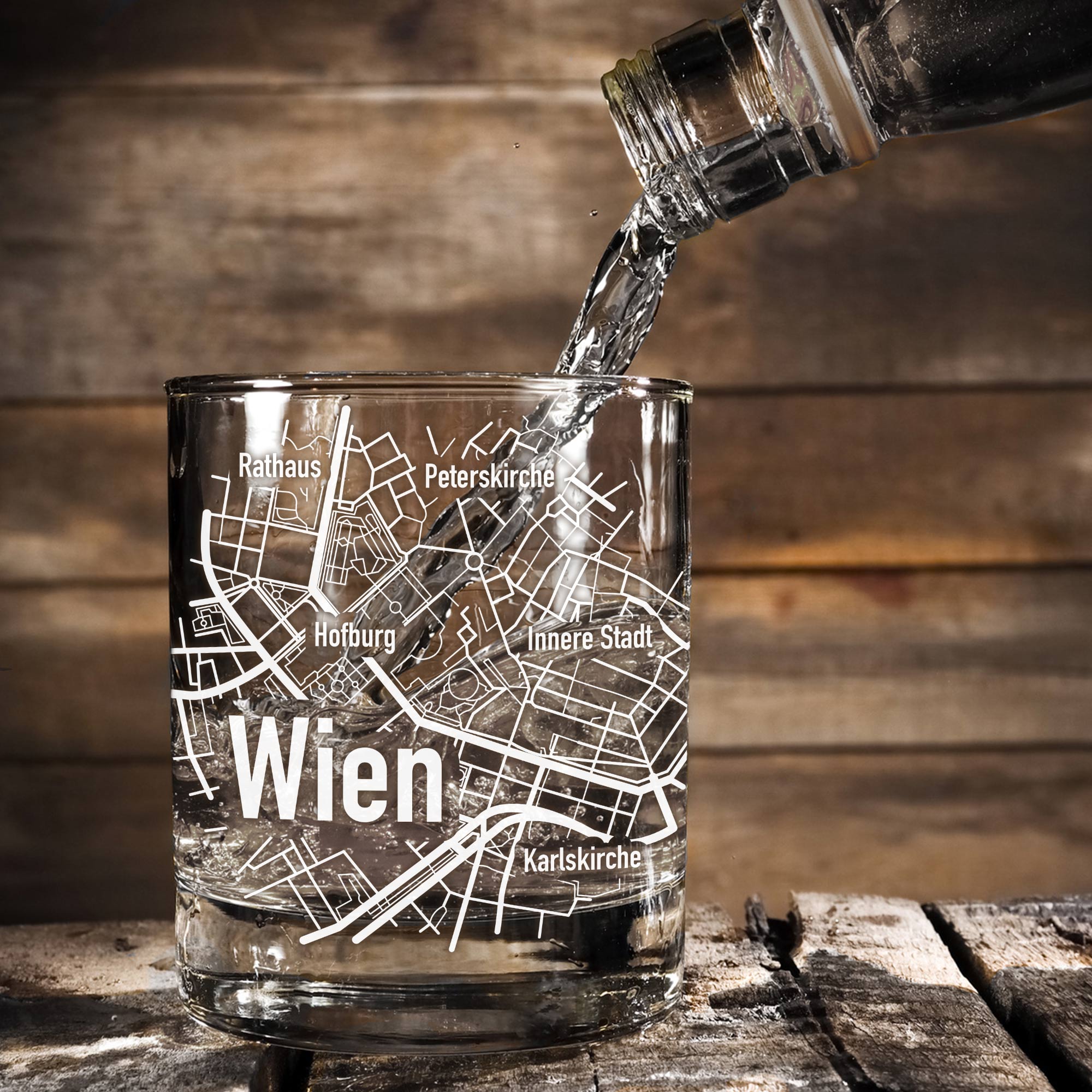 Whiskyglas - Stadtplan - Wien - Standard