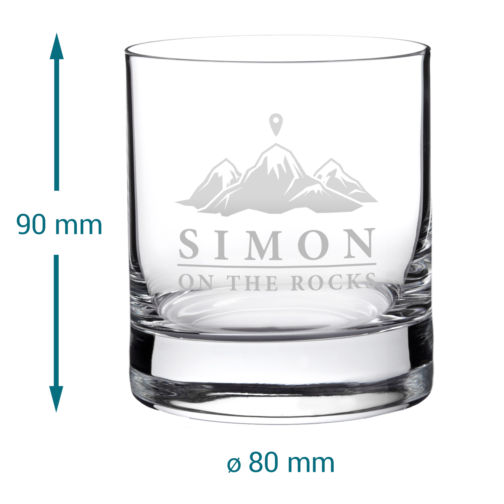 Personalisiertes Whiskyglas - On the Rocks 4022 - 8