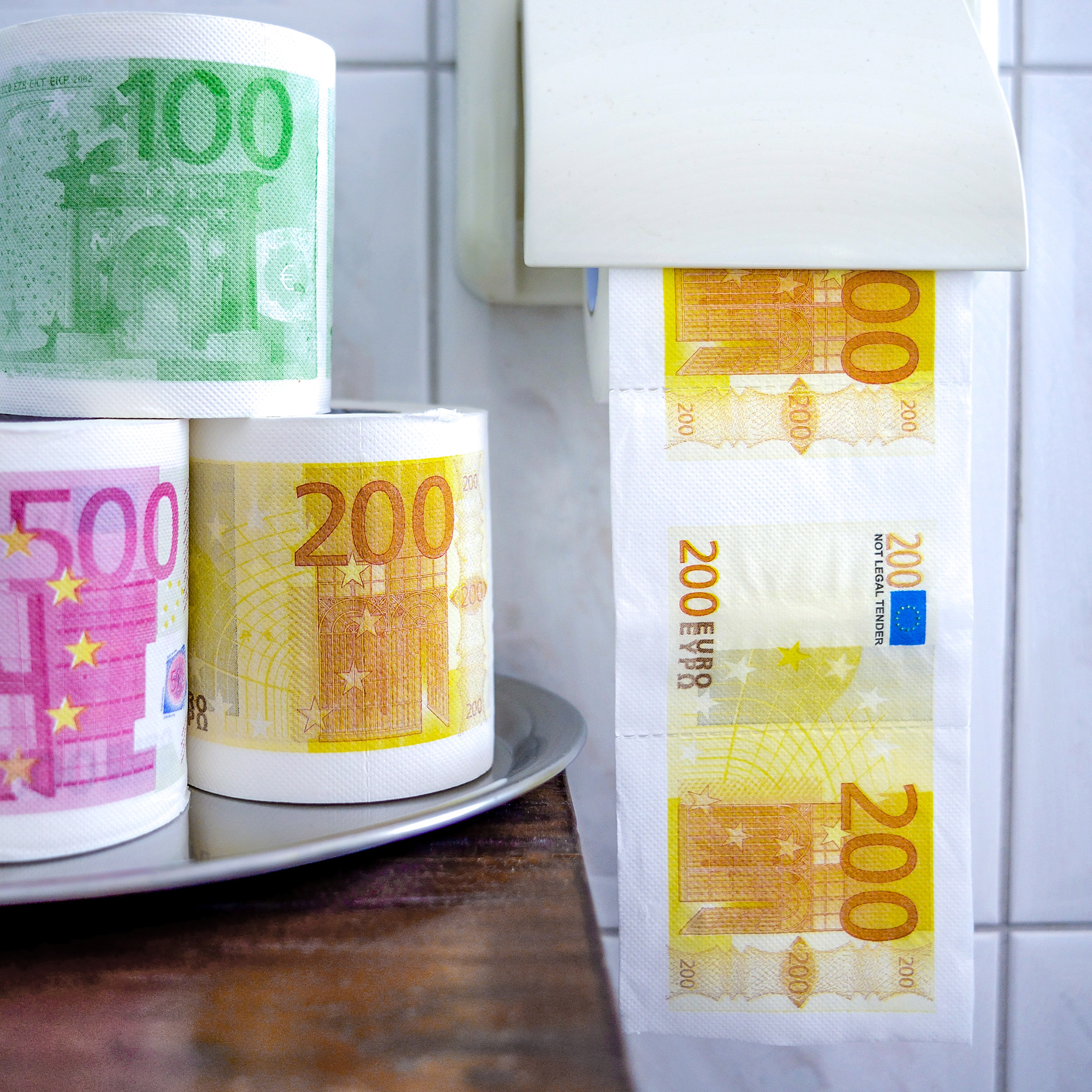 Geld Toilettenpapier - 200 Euro - 2er Set 4126 - 4