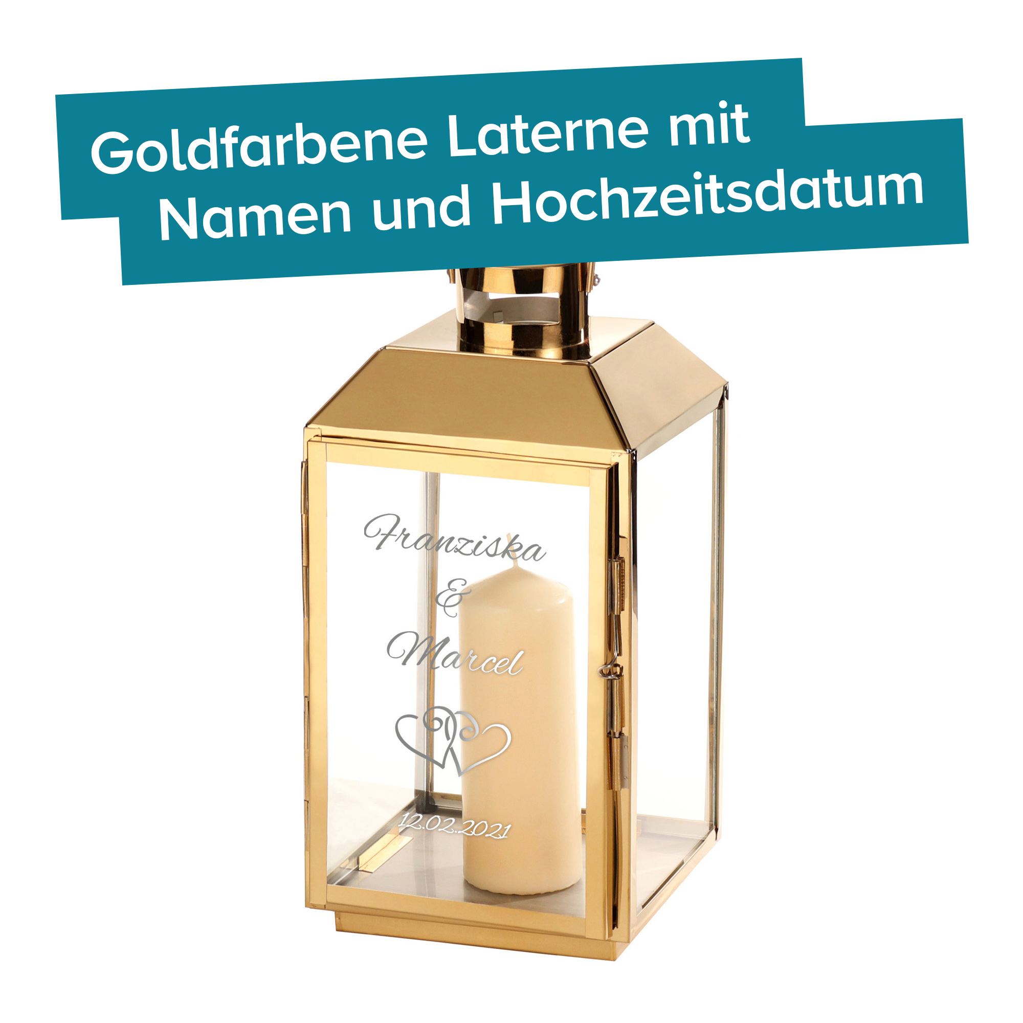 Gold Laterne zur Hochzeit