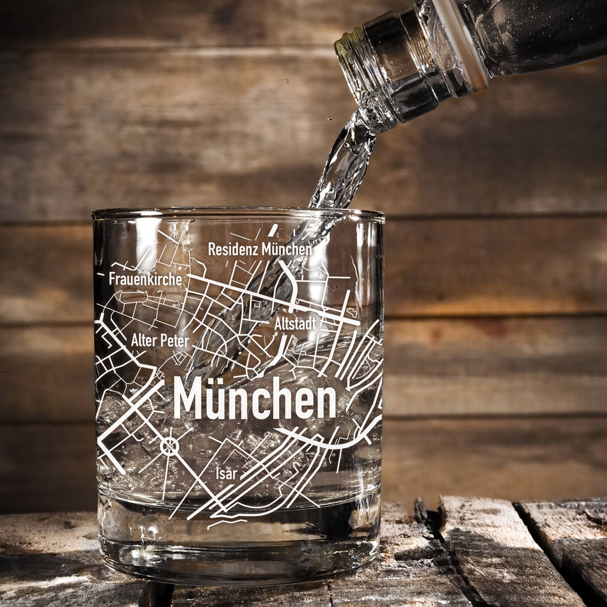 Whiskyglas - Stadtplan - München - Standard