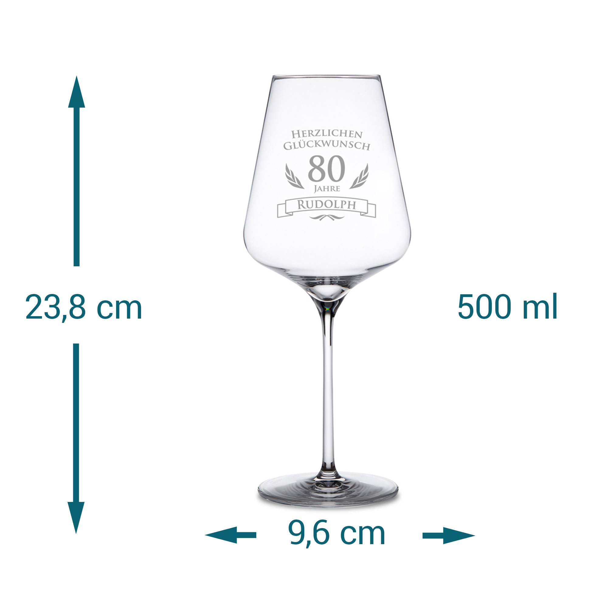 Weinglas zum 80. Geburtstag 2203 - 7