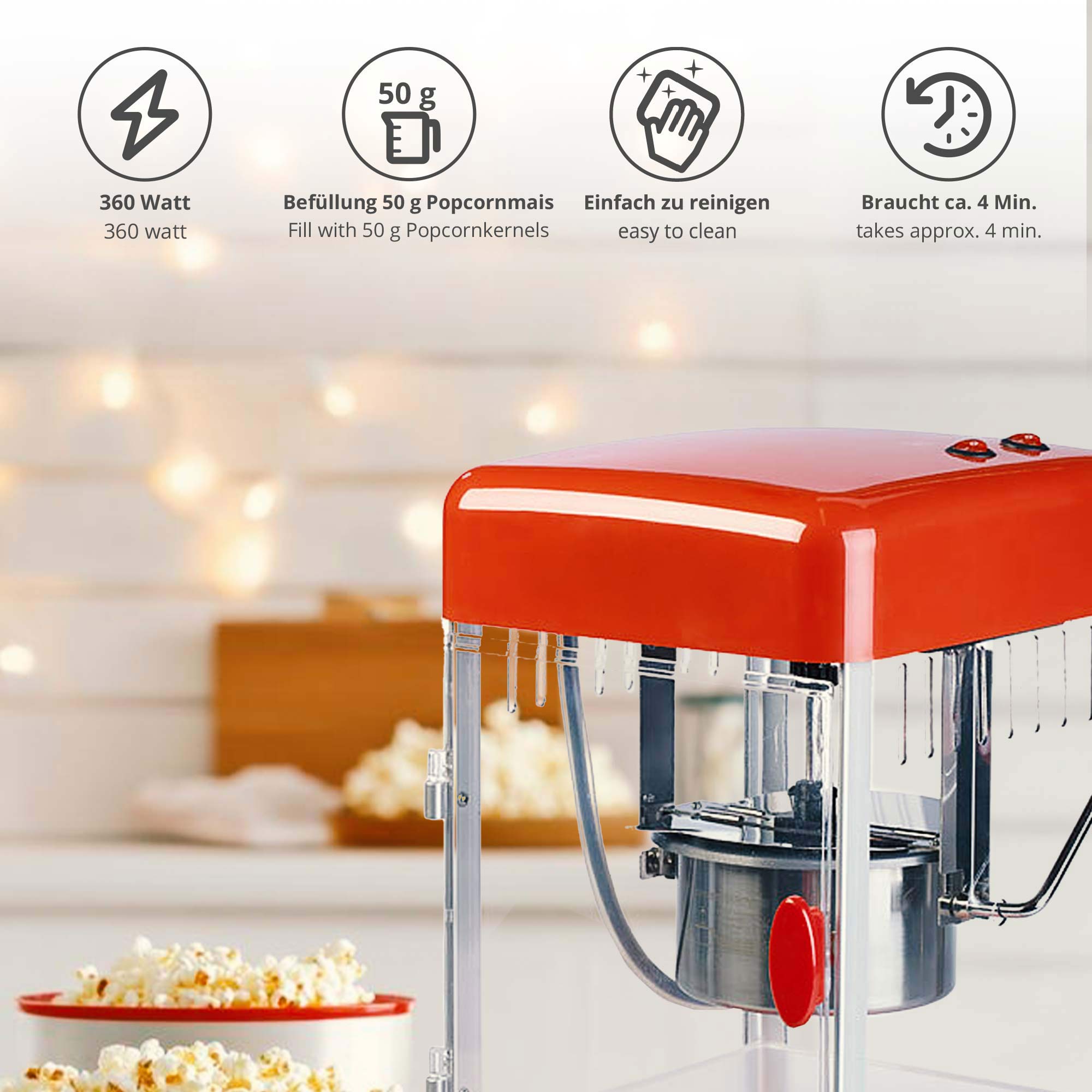 Popcorn Maschine Deluxe