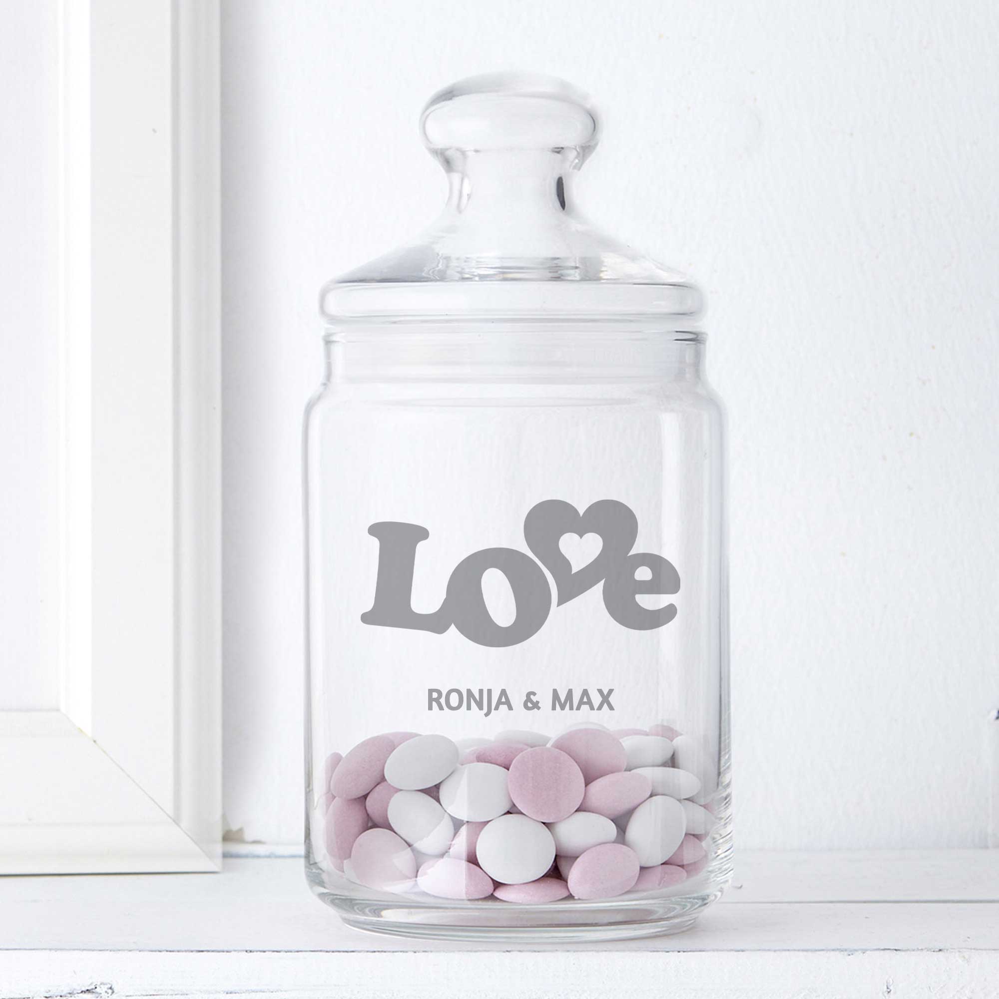Bonbonglas mit Gravur - Love Bonbonglas mit Gravur - Love