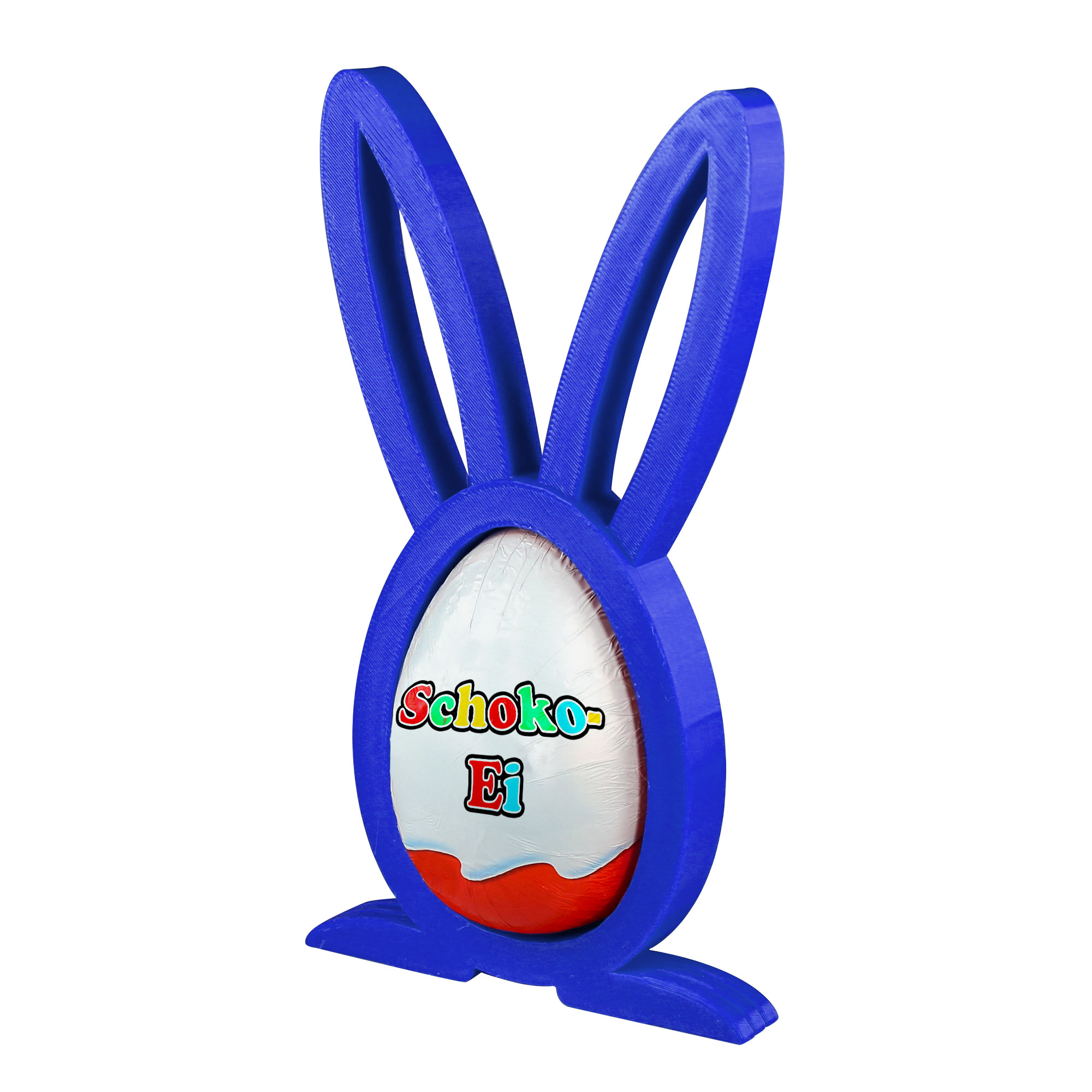 Osterhase Ü-Ei Halter Blau - 3er Set