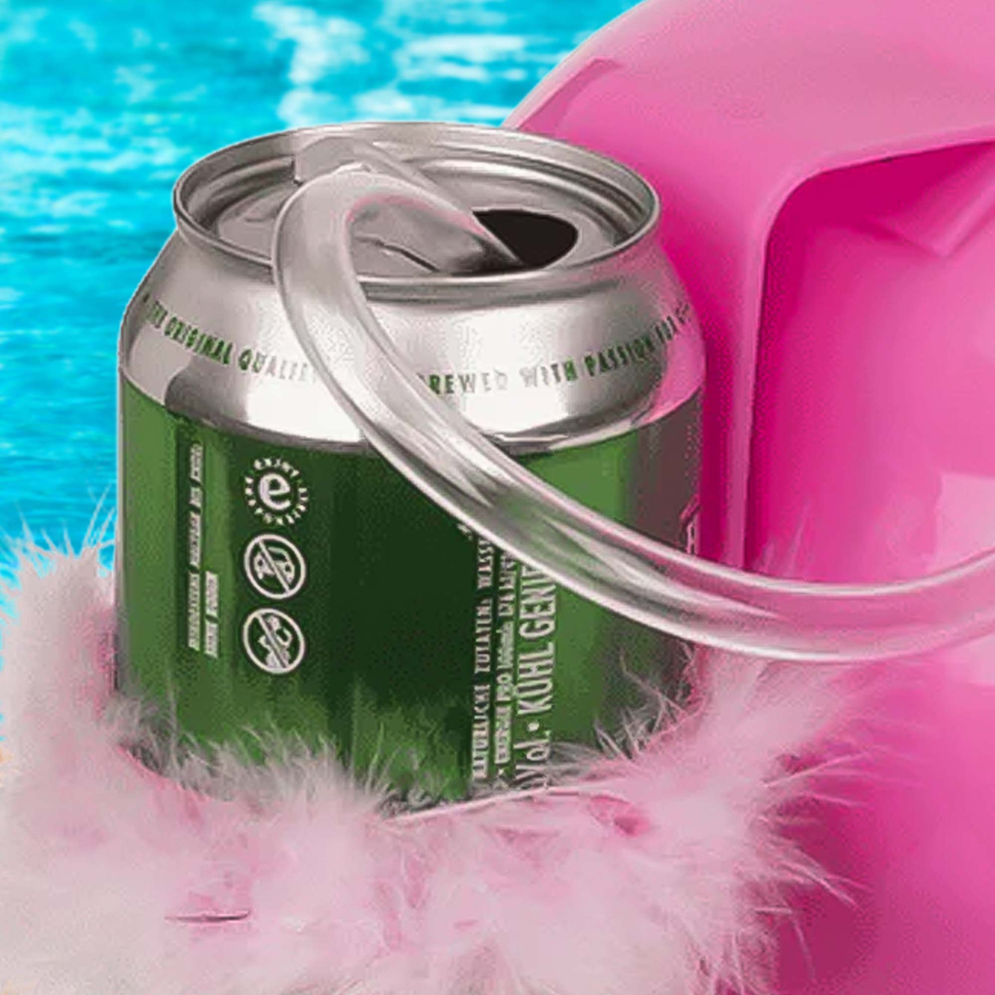 Bierhelm pink mit Glitzer Puscheln