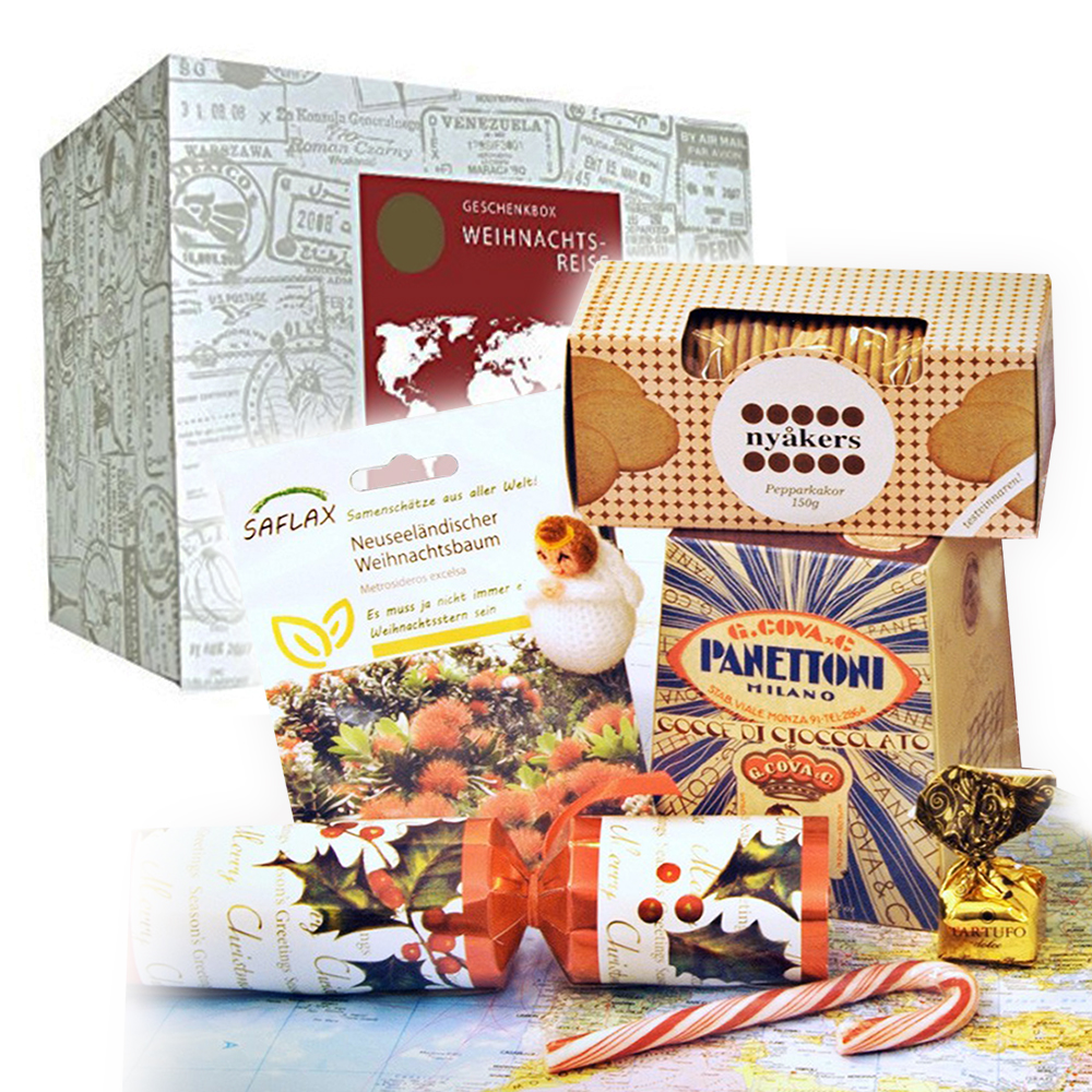 Weihnachtsbox - Weihnachtliche Weltreise Geschenkbox 2303