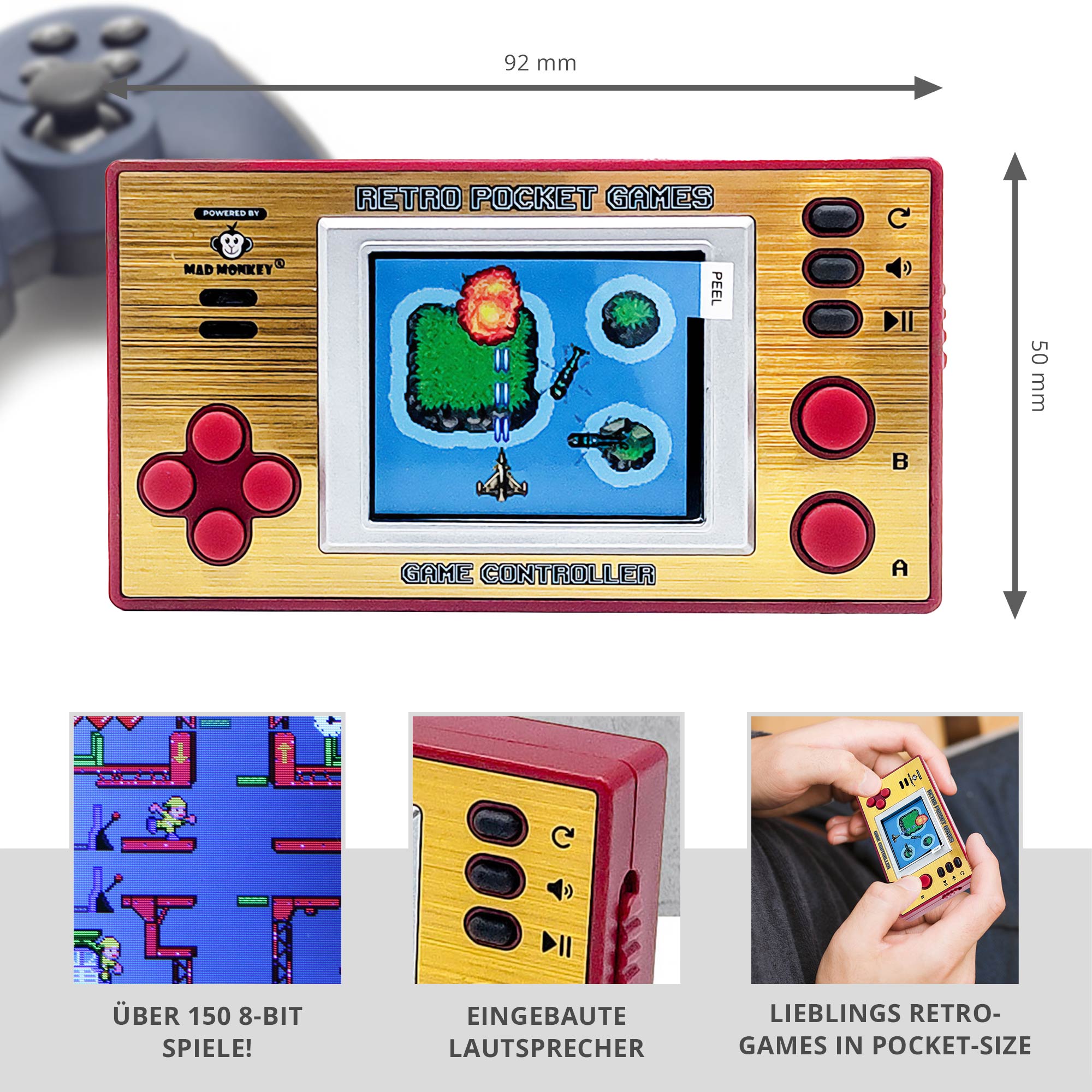Retro Mini Spielekonsole mit LCD Display