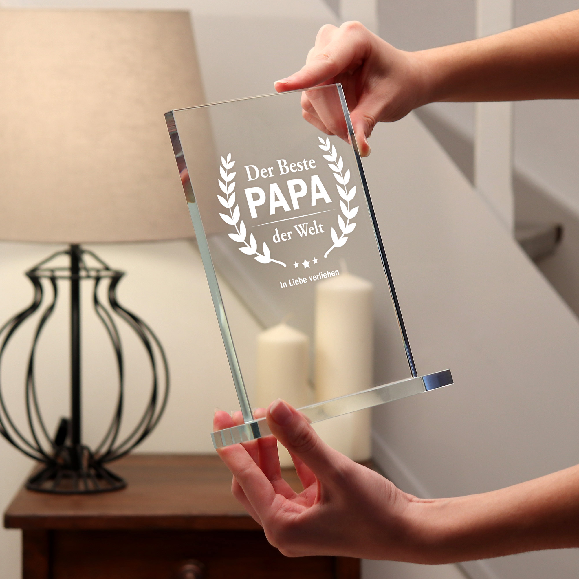Glaspokal - Auszeichnung für besten Papa 0021-0001-DE-0004 - 2