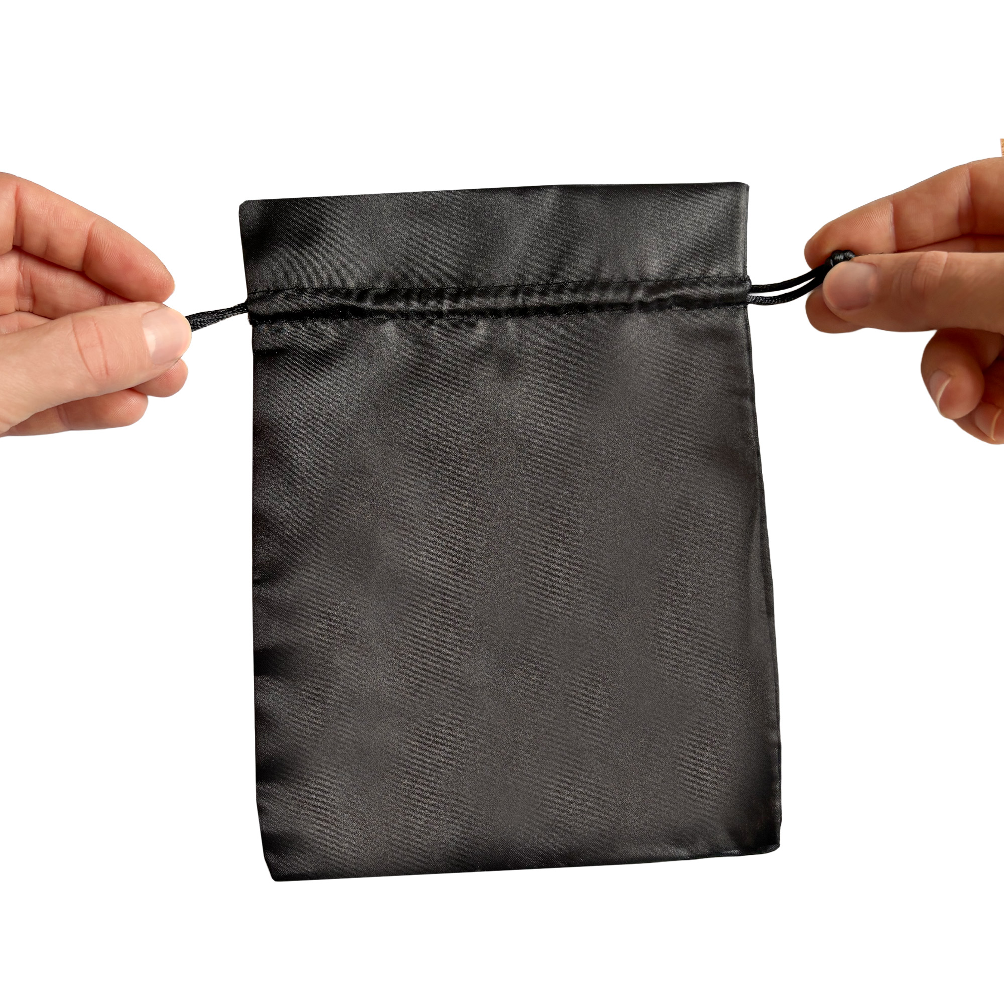 Satinbeutel Geschenkverpackung Whiskyglas - Aufbewahrungsbeutel Schwarz