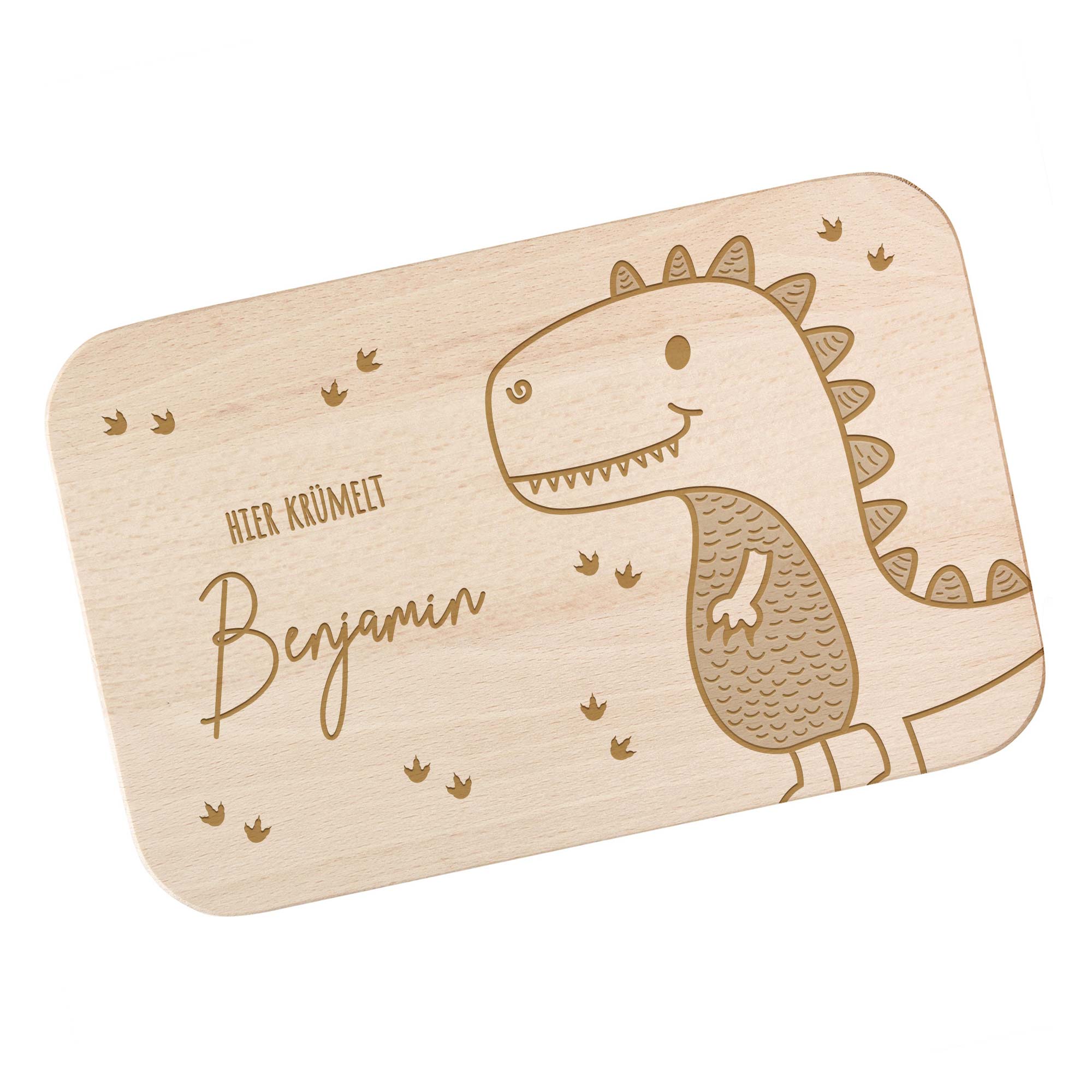 Frühstücksbrettchen mit Gravur - Dino