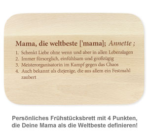 Frühstücksbrettchen Set mit Gravur - Definition Eltern 3382 - 1