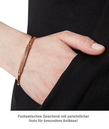 Armreif Rosegold mit Gravur - Geokoordinaten 3549 - 2