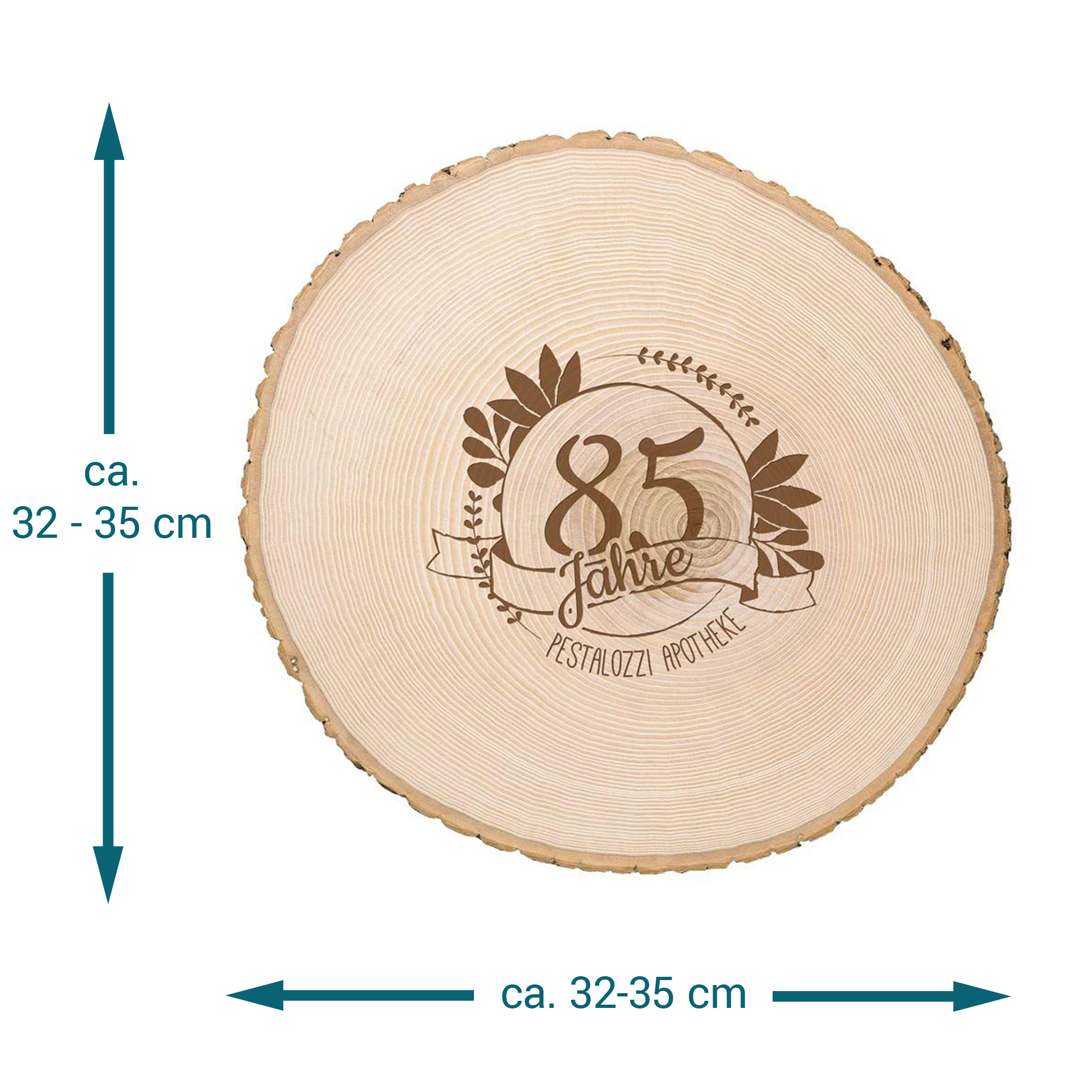 XXL Baumscheibe mit Gravur - Jubiläum