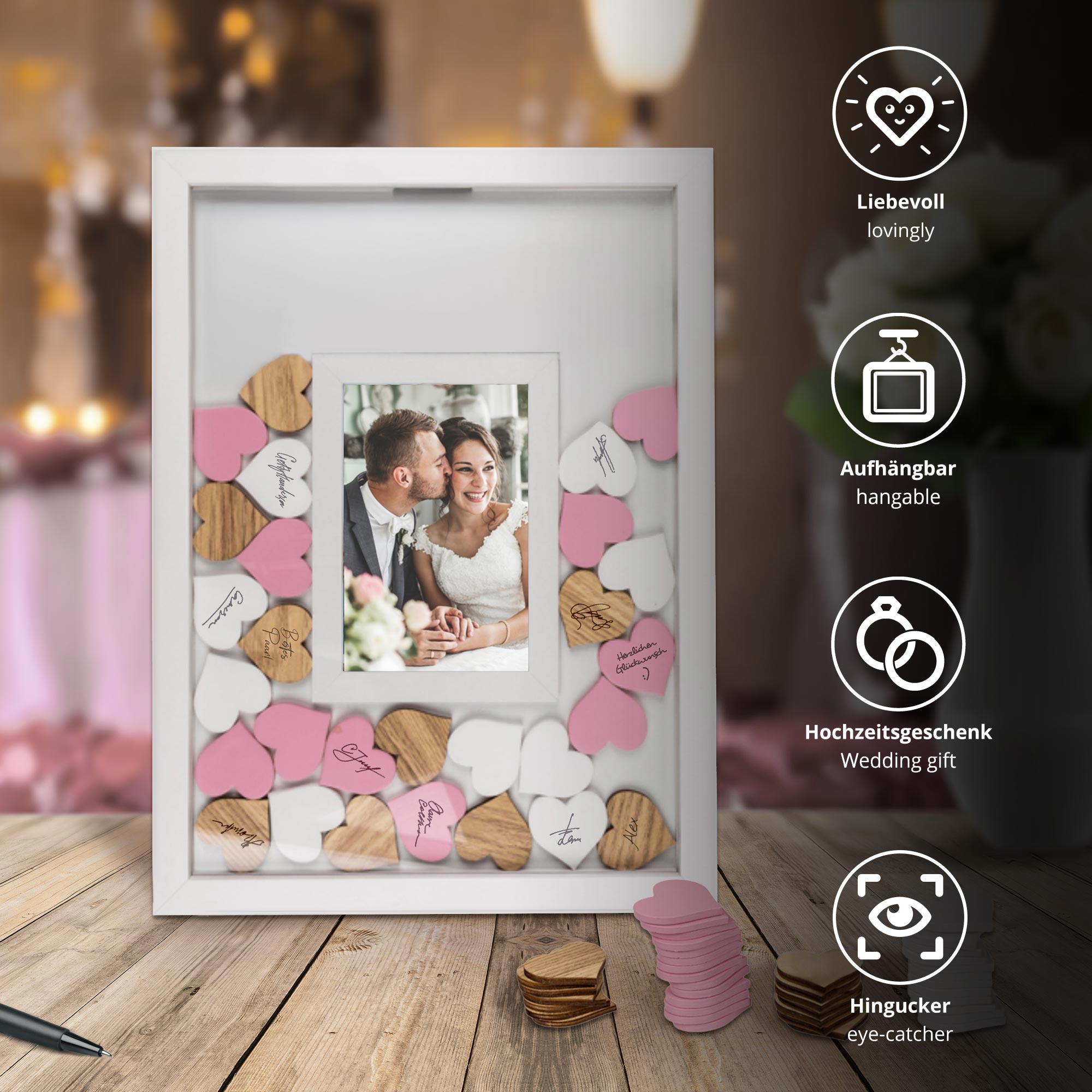 Bilderrahmen Gästebuch zur Hochzeit