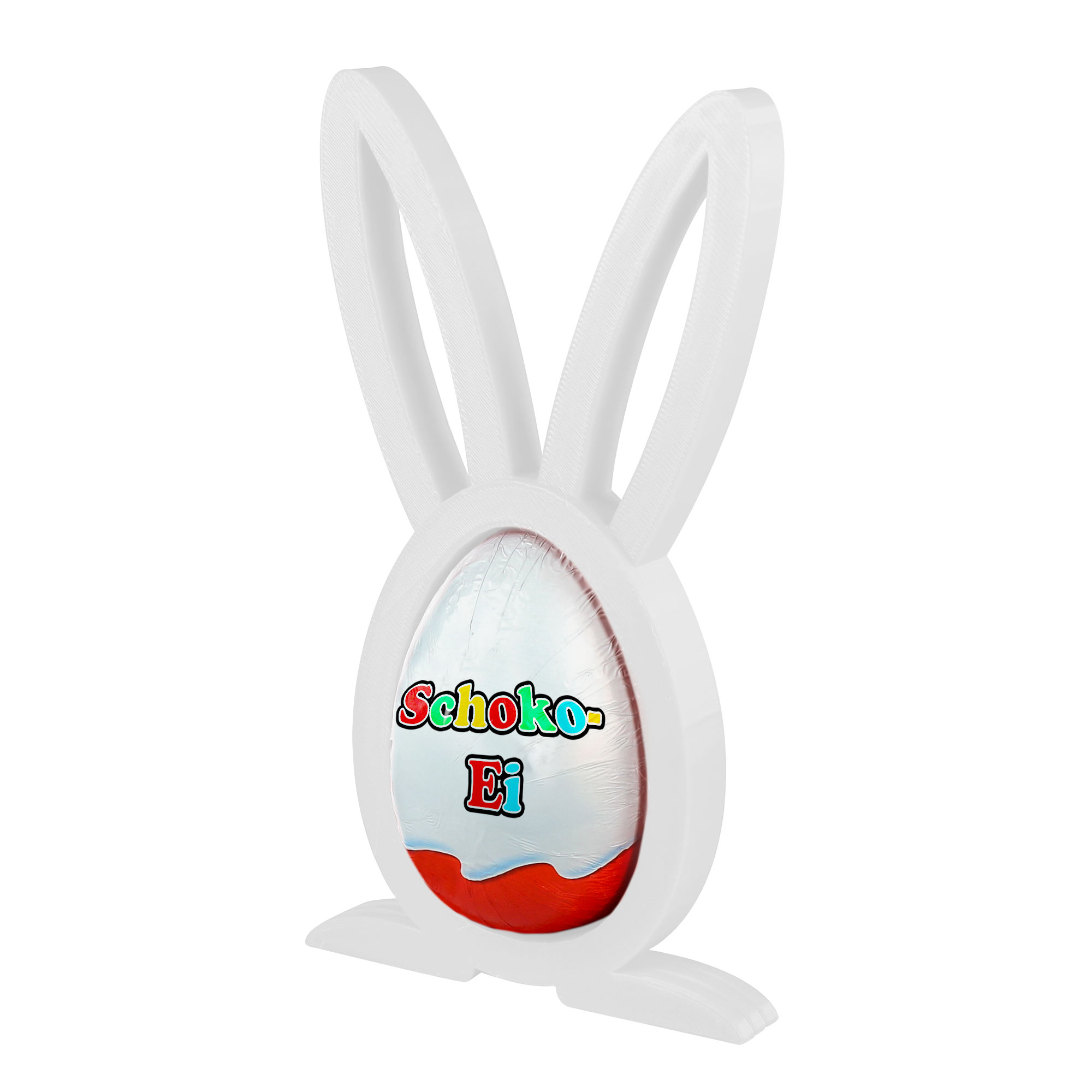 Osterhase Ü-Ei Halter Weiß - 3er Set