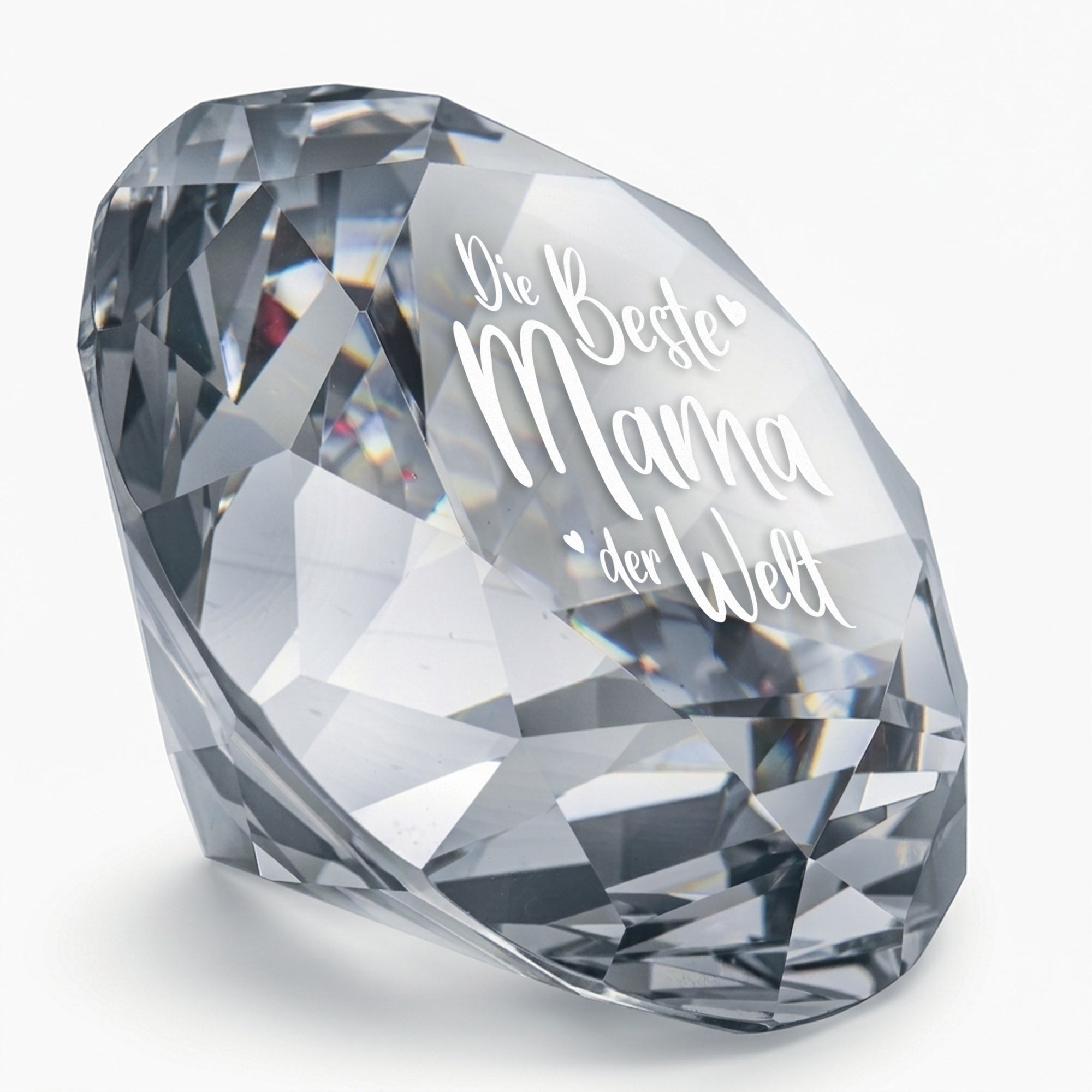 Diamant Kristall mit Gravur und Samtsäckchen - Beste Mama Diamant Kristall mit Gravur und Samtsäckchen - Beste Mama