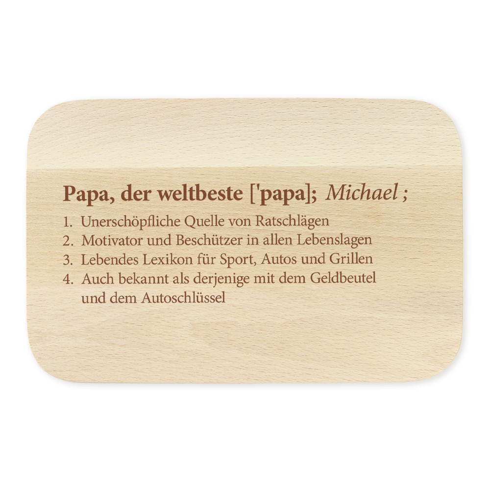 Frühstücksbrettchen Set mit Gravur - Definition Eltern 3382 - 5