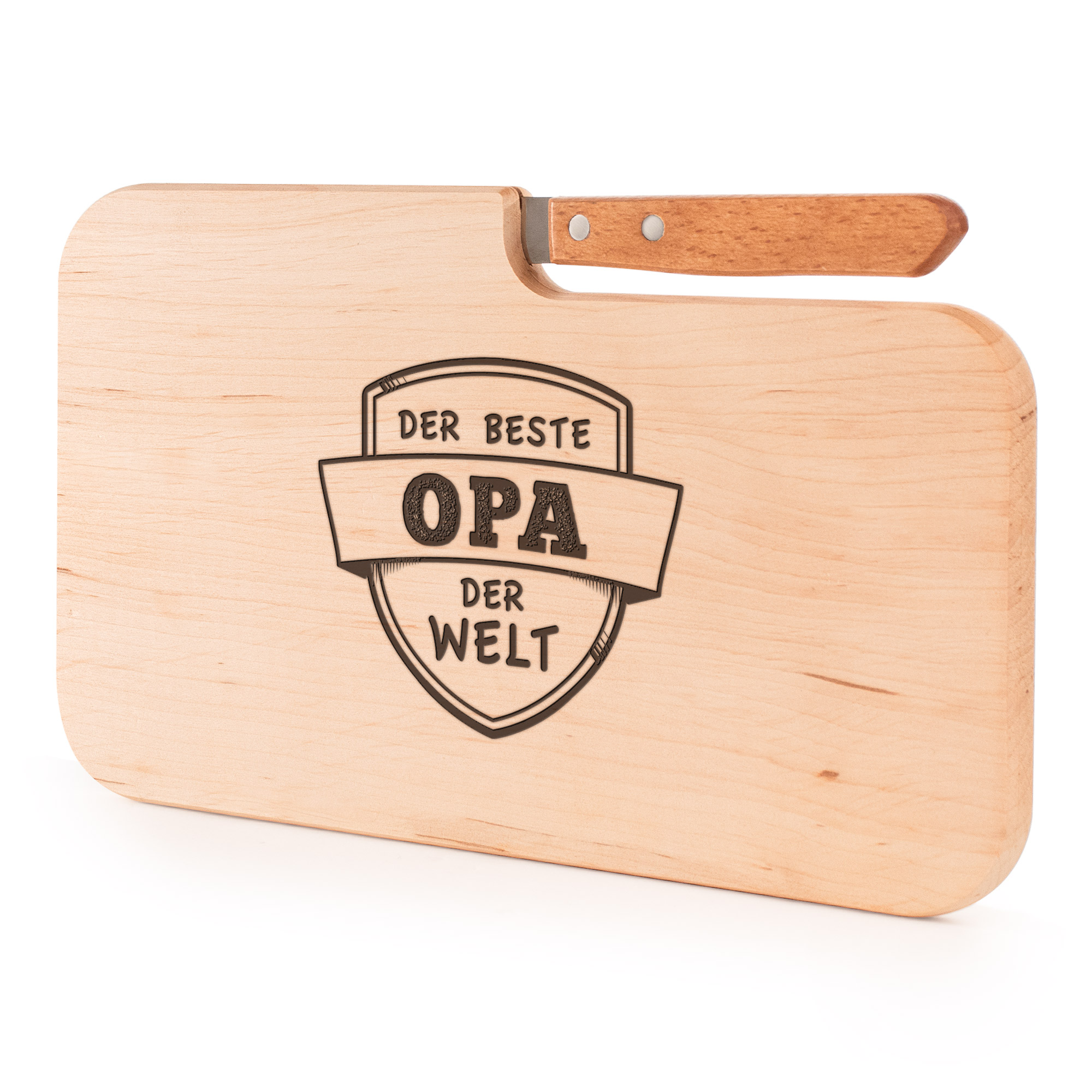 2er Set Frühstücksbrett mit Messer - Die besten Großeltern 2er Set Frühstücksbrett mit Messer - Die besten Großeltern