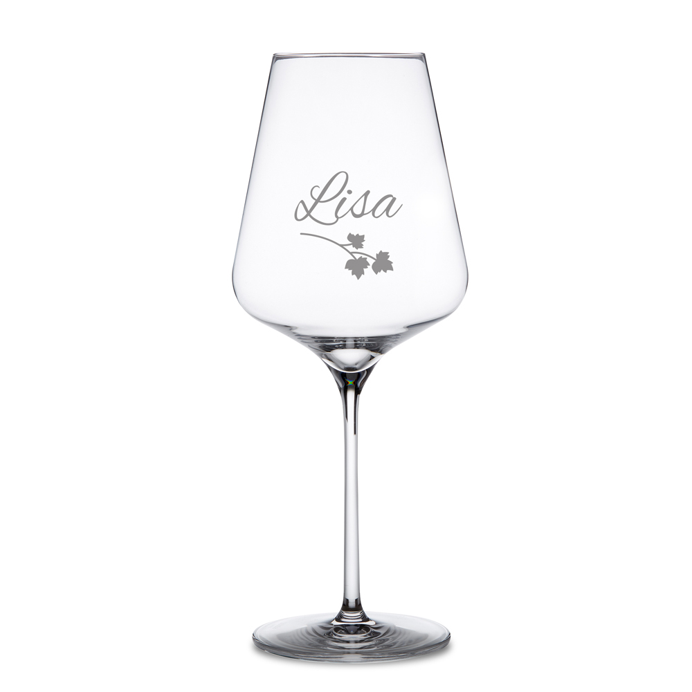 Weinhäppchen - Glas und Brettchen personalisiert 3295 - 8