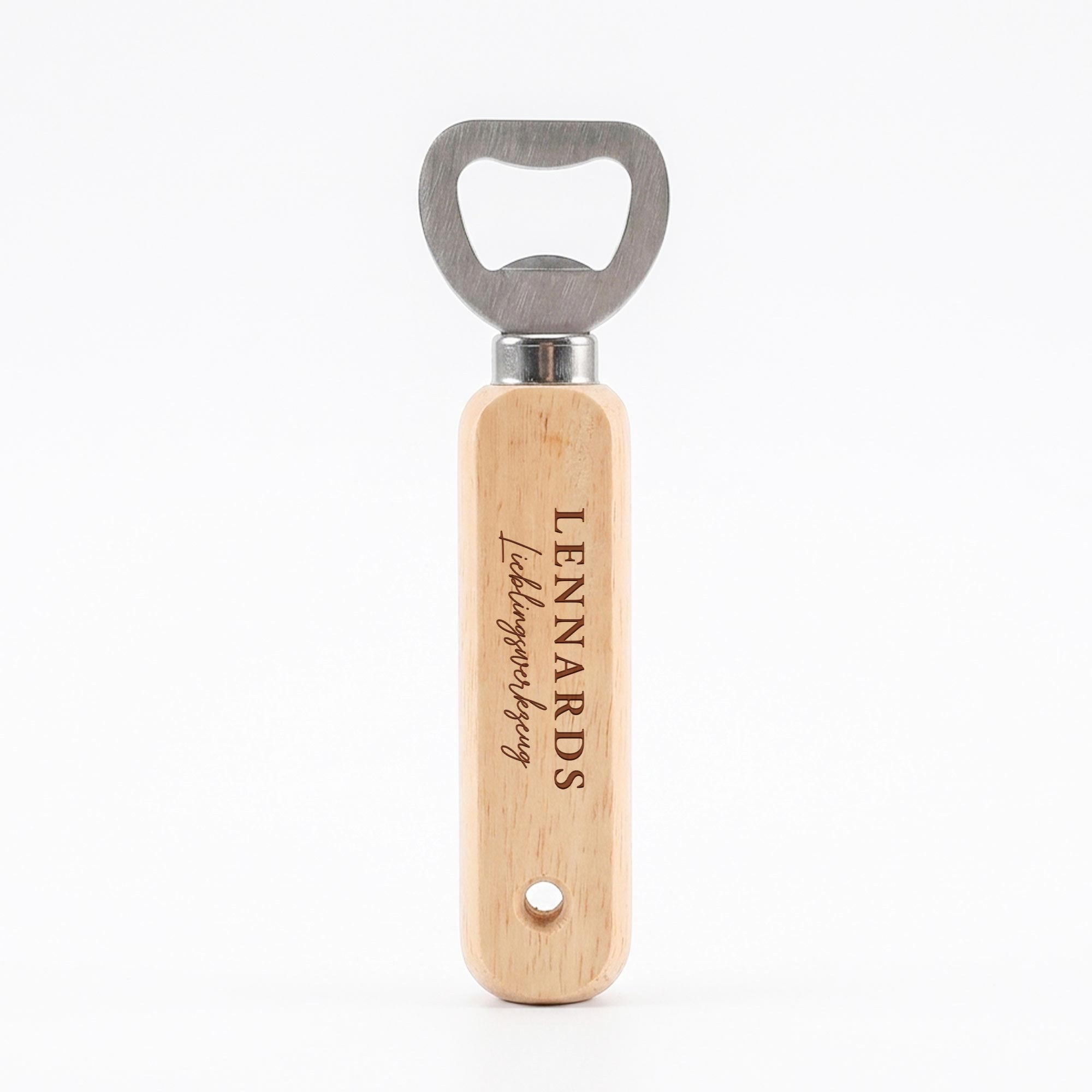 Personalisierter Flaschenöffner aus Holz Personalisierter Flaschenöffner aus Holz