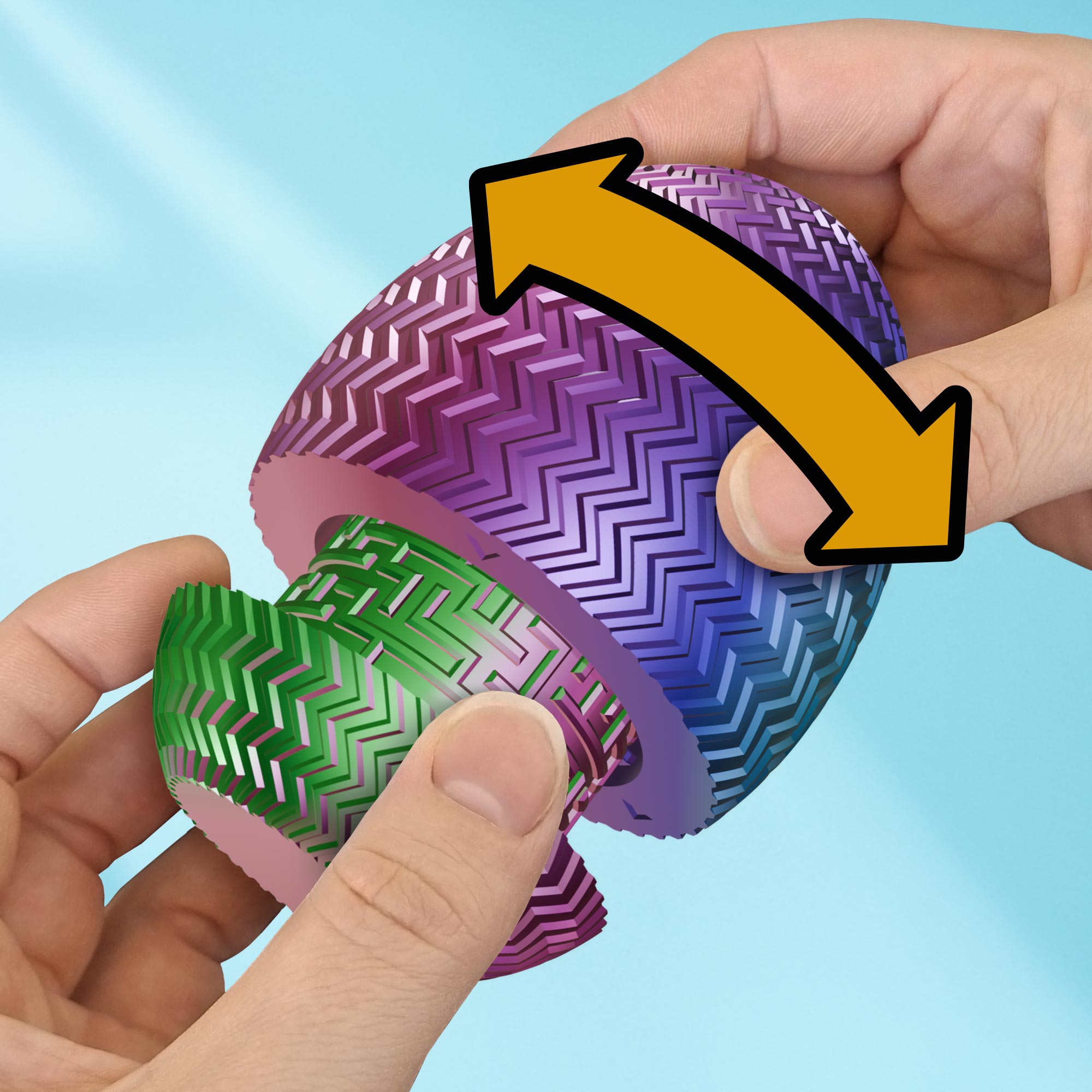 Labyrinthbox Ei – Geschenkverpackung für Geld & Gutscheine - Farbverlauf Labyrinthbox Ei – Geschenkverpackung für Geld & Gutscheine - Farbverlauf