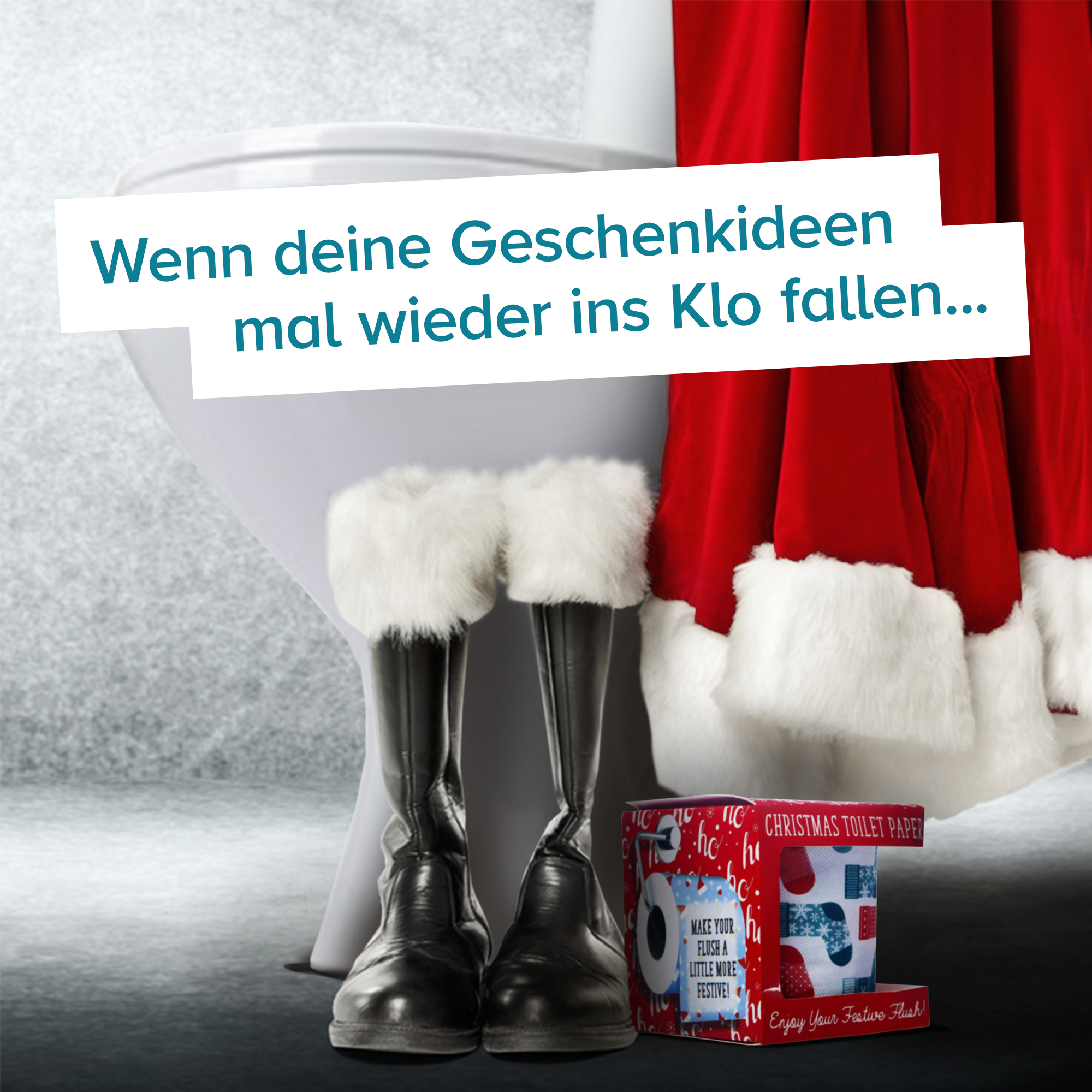 Bedrucktes Toilettenpapier - Weihnachtsstrumpf - 2er Set 4004 - 7