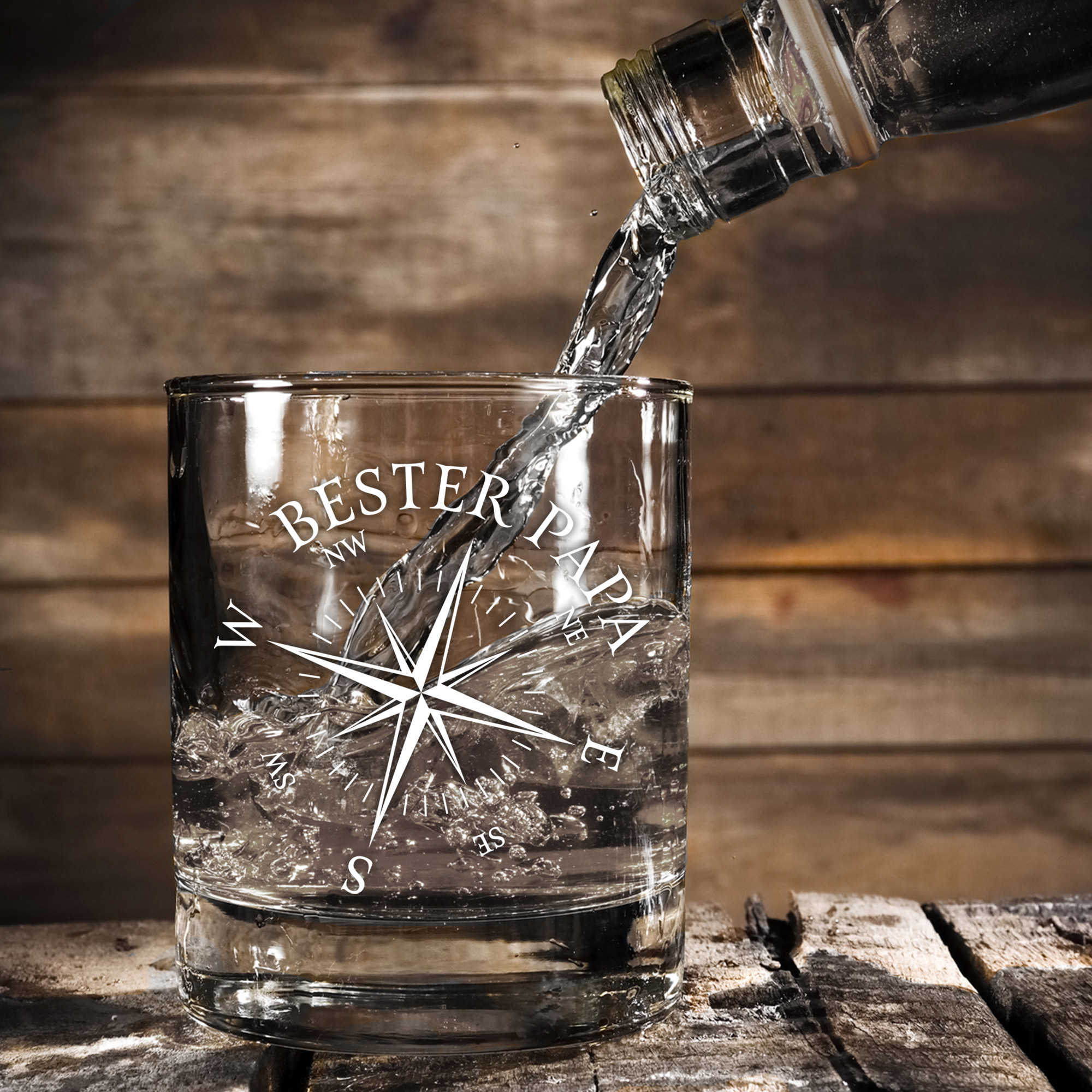 Whiskyglas mit Kompass Gravur - Bester Papa 0006-0003-DE-0003 - 5
