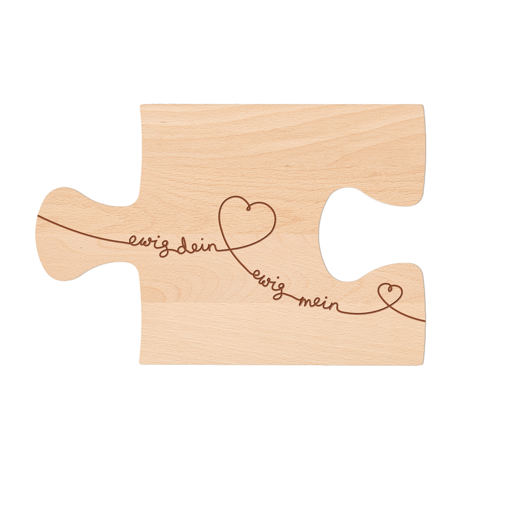 Personalisiertes Puzzle Brettchen Set - Ewig Dein 3136 - 5