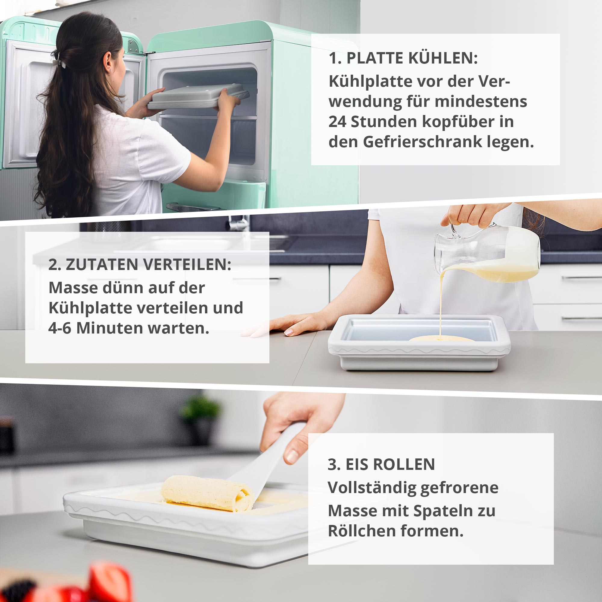 Ice Rolls selber machen - DIY Set Grau