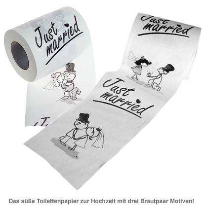 Bedrucktes Toilettenpapier - Just Married 0580 - 1