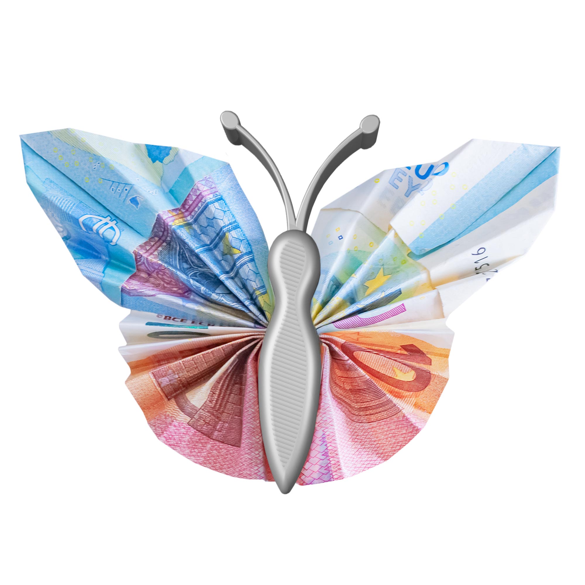 Geldgeschenk Schmetterling Silber - 3er Set Geschenkverpackung für Geld Geldgeschenk Schmetterling Silber - 3er Set Geschenkverpackung für Geld