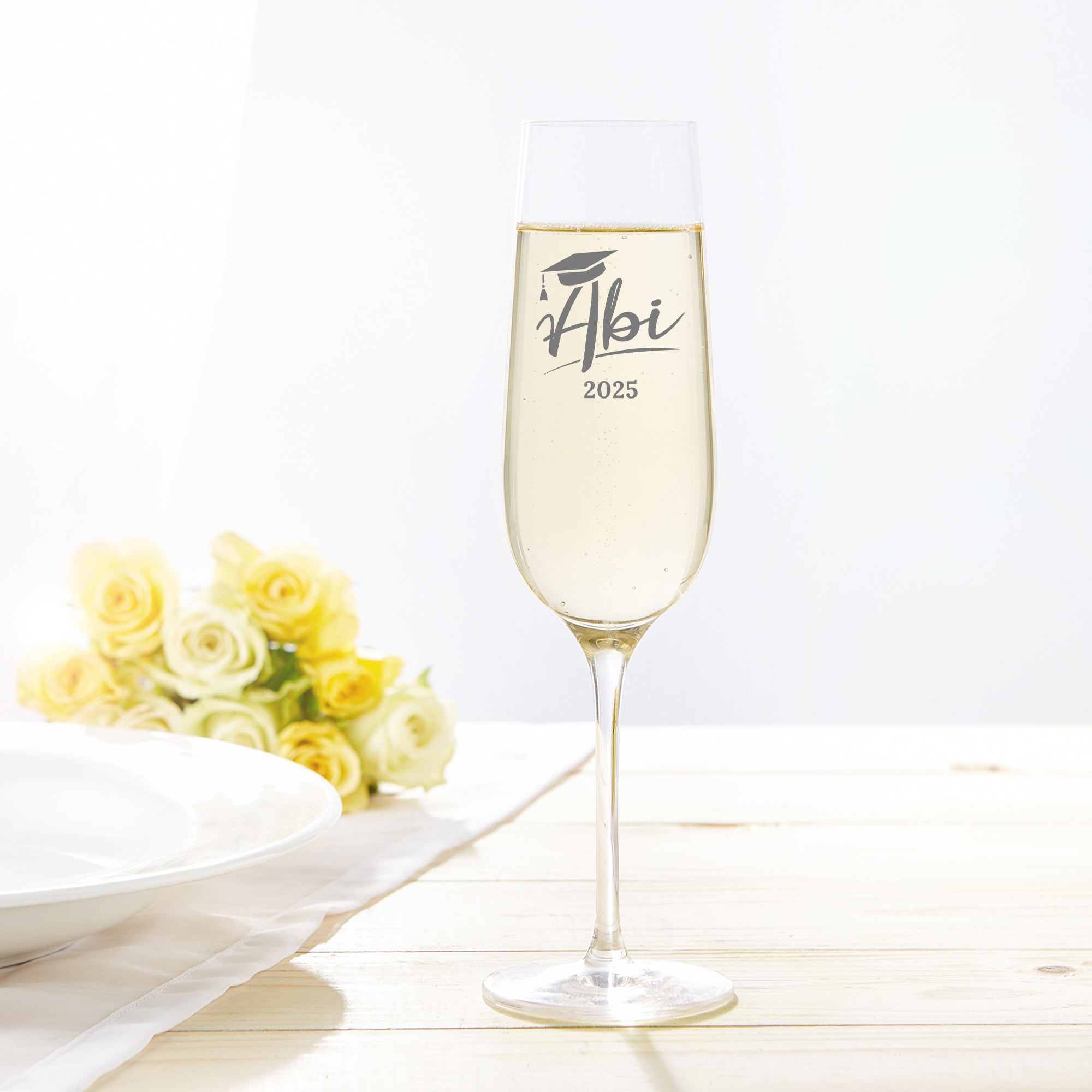 Sektglas mit Gravur - Abitur