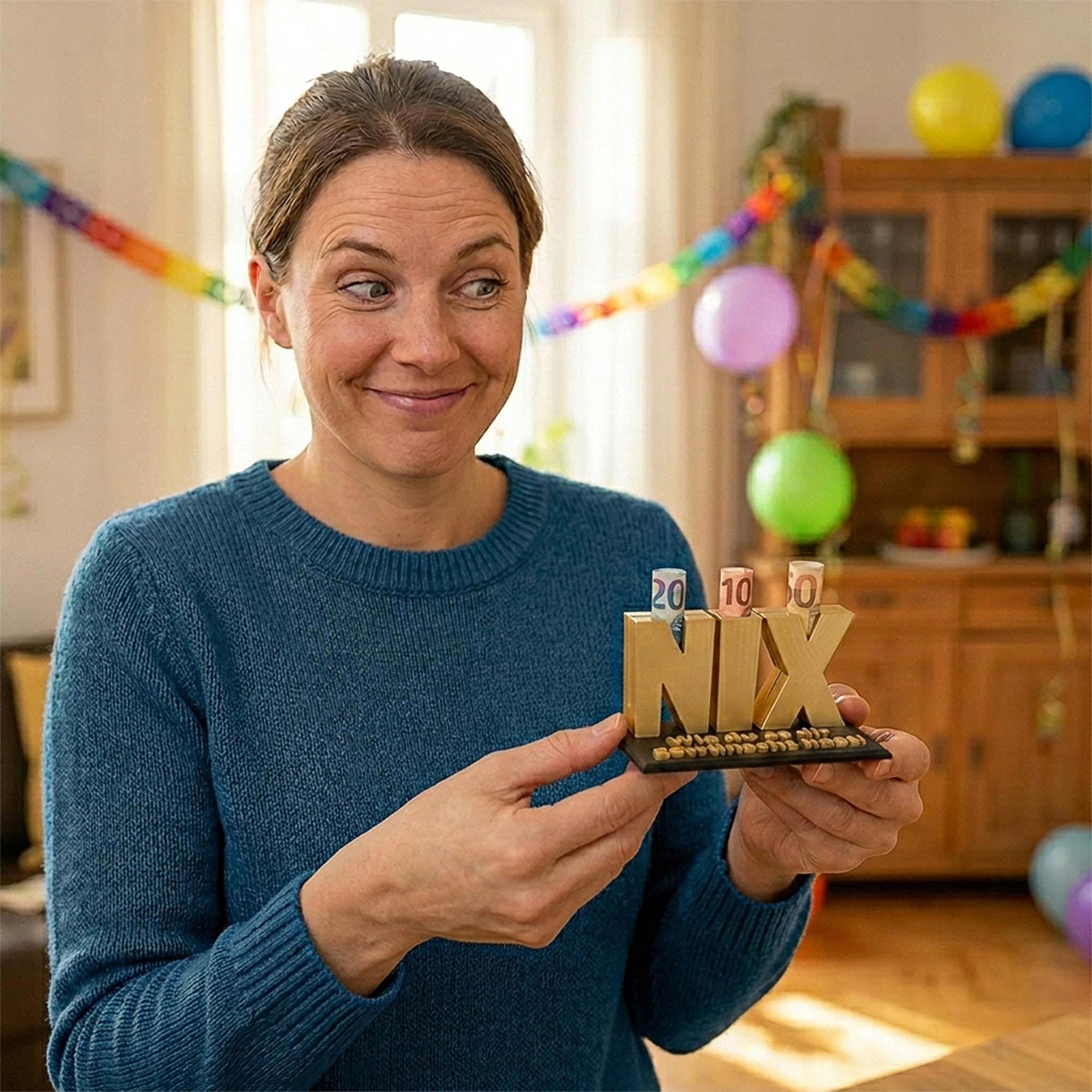 Das Nix Geschenk Gold - Geschenkverpackung für Geld & Gutscheine Das Nix Geschenk Gold - Geschenkverpackung für Geld & Gutscheine