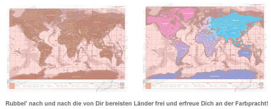 Scratch Map - Rosegold Edition 3422 - 1