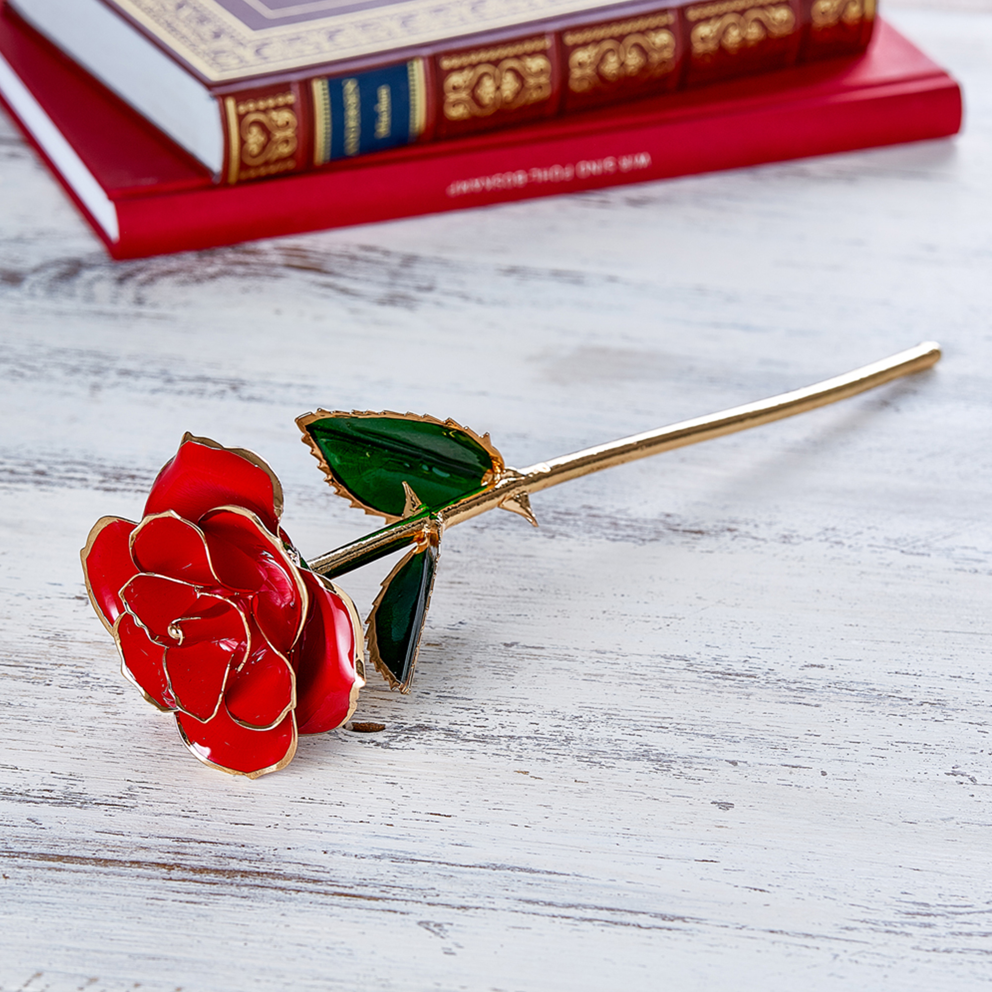 Vergoldete Rose mit personalisierter Geschenkbox 3430 - 2
