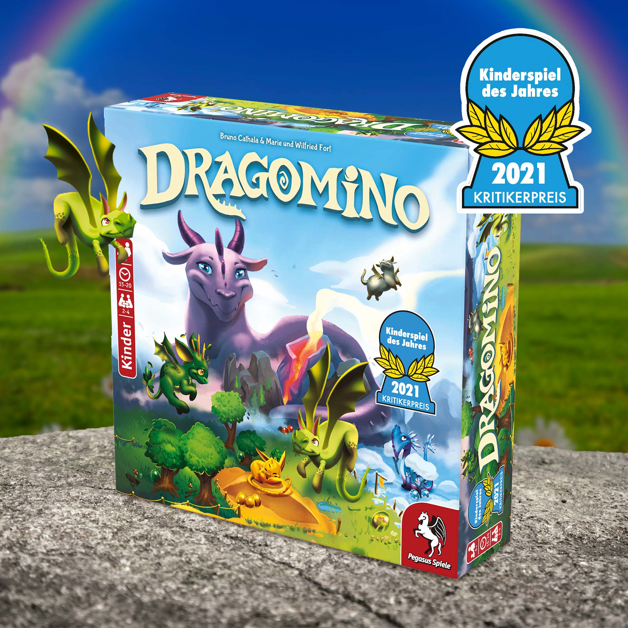 Gesellschaftsspiel Dragomino - Kinderspiel für 2 bis 4 Spieler