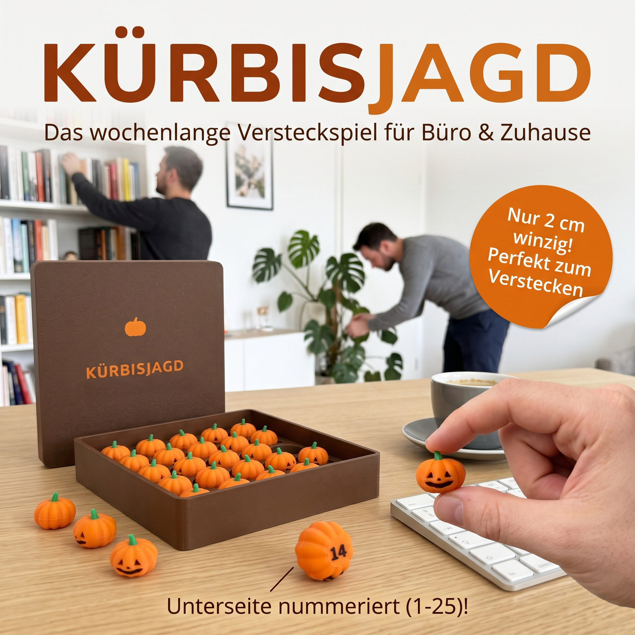 Kürbisjagd – Das Versteckspiel mit 25 Mini-Kürbissen Kürbisjagd – Das Versteckspiel mit 25 Mini-Kürbissen