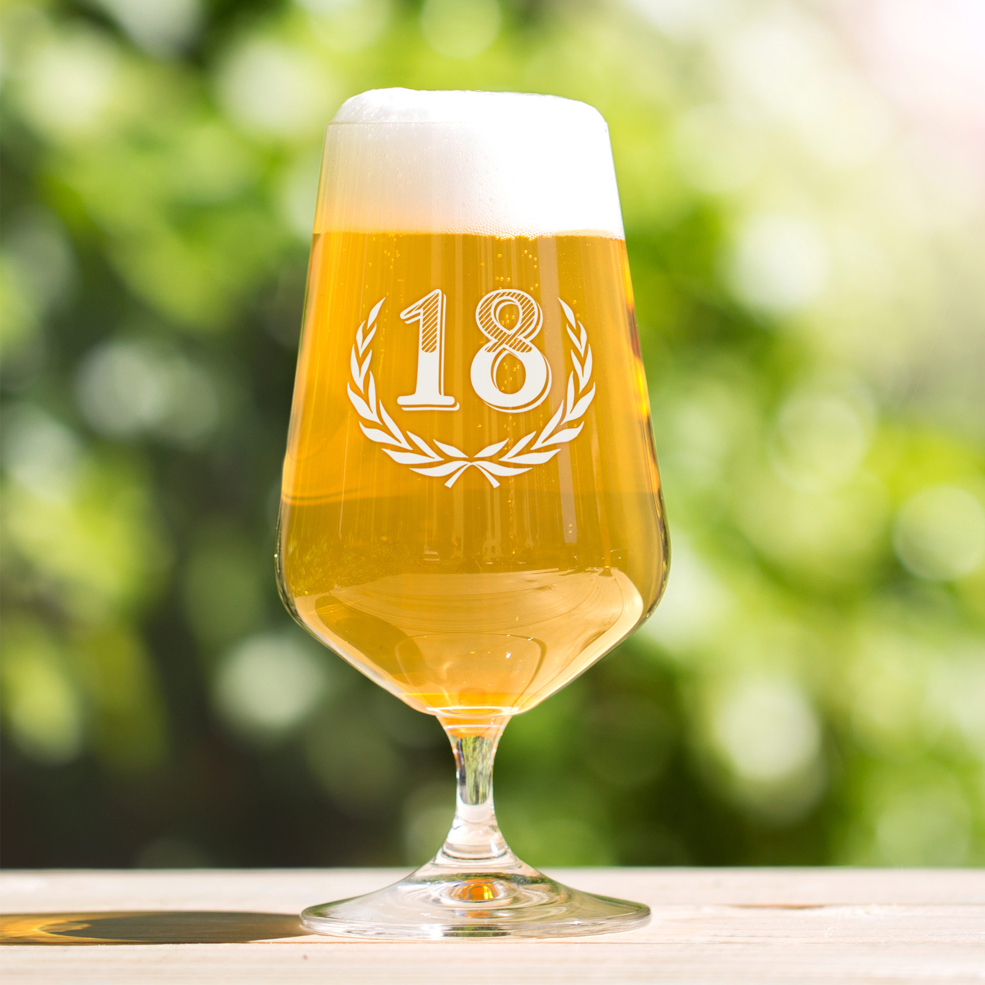 Bierglas mit Gravur zum 18. Geburtstag