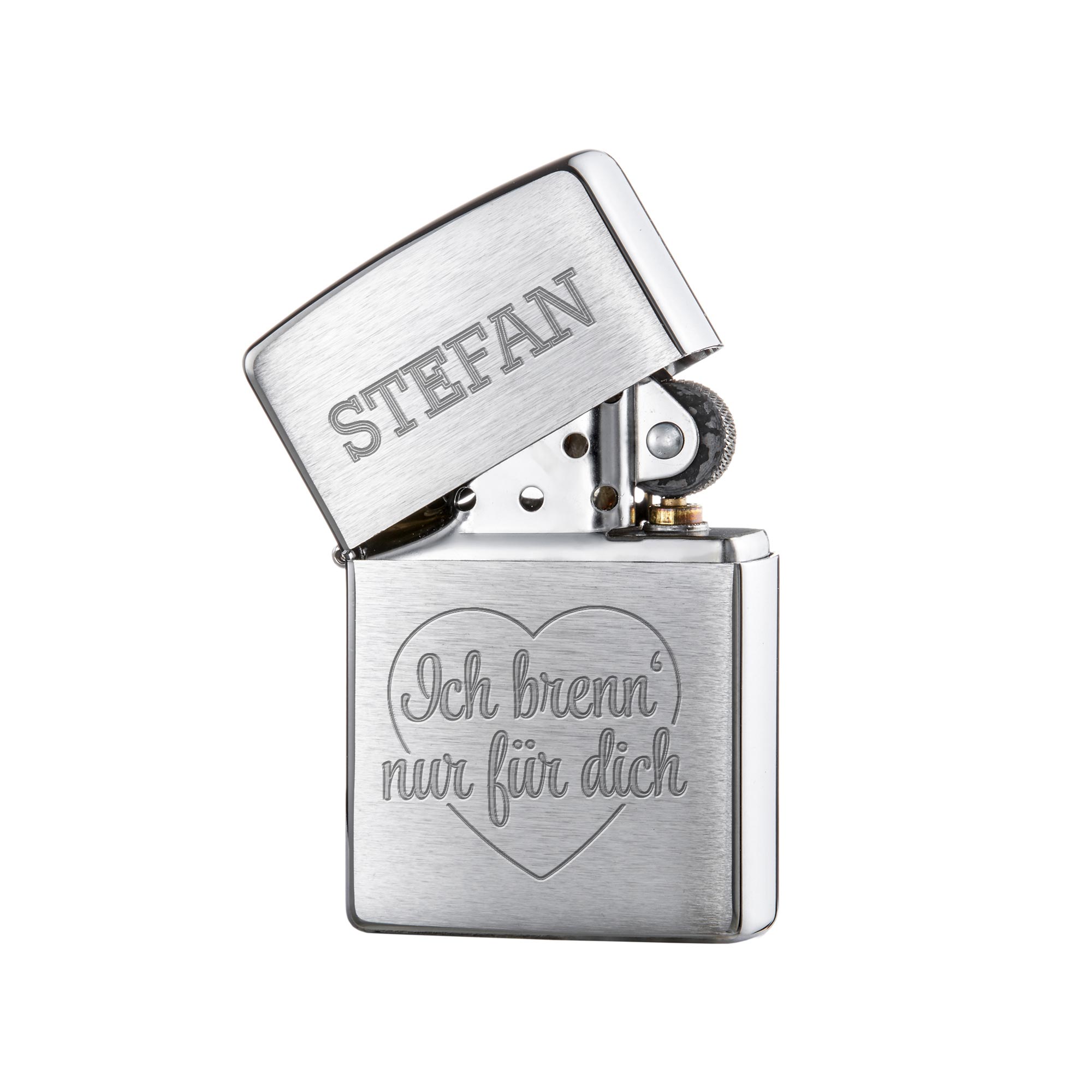 Zippo Sturmfeuerzeug mit Gravur - Ich brenn' nur für dich